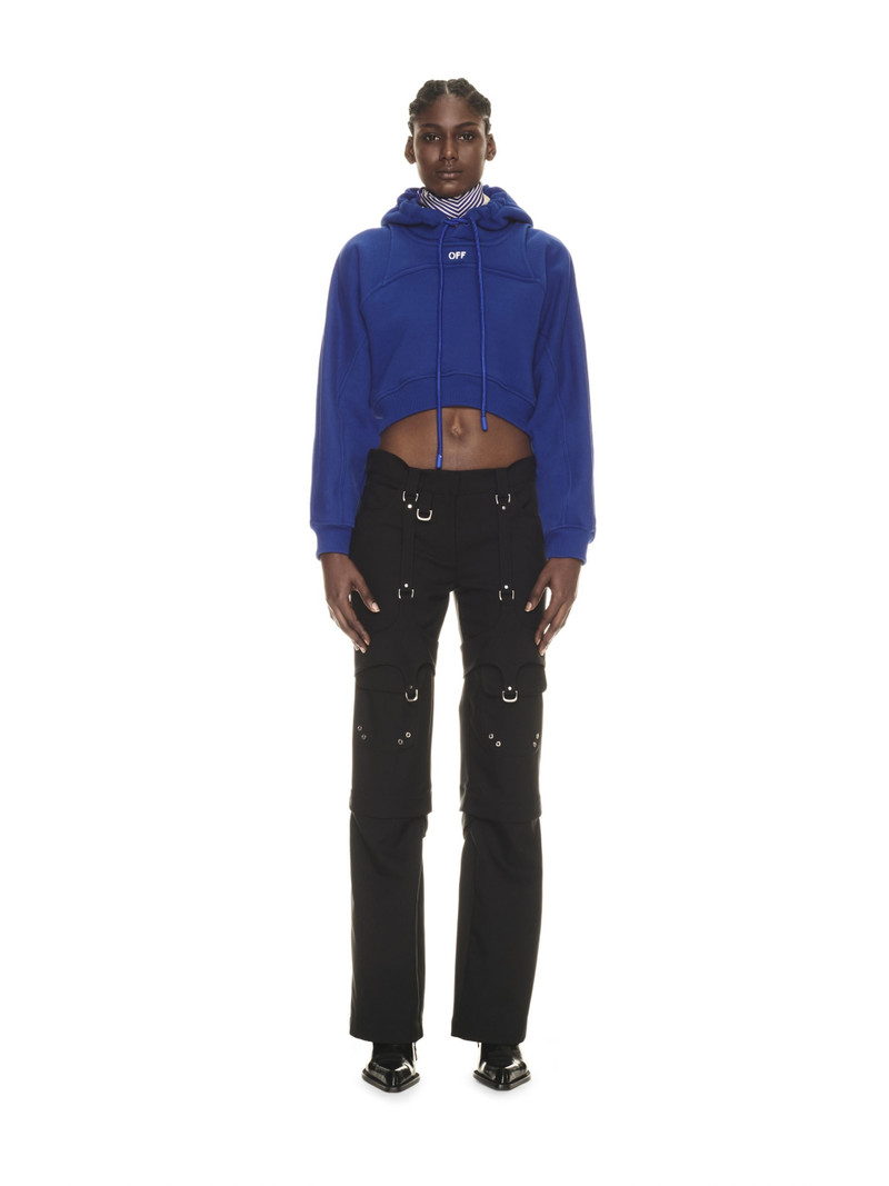 Off-White Off Stamp Round Crop Hoodie outlook