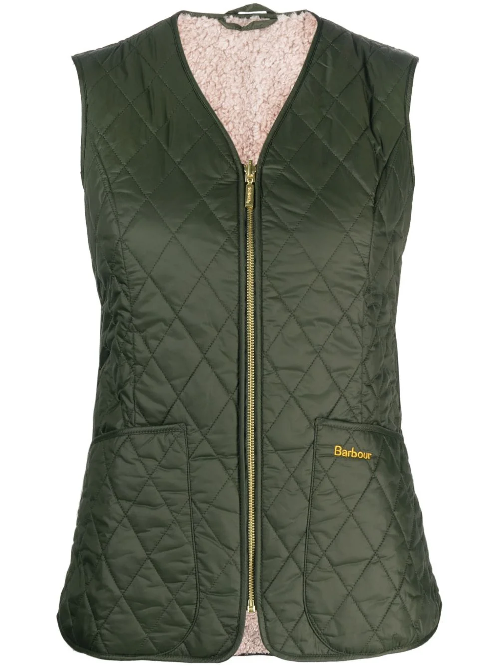 quilted side-pocket gilet - 1