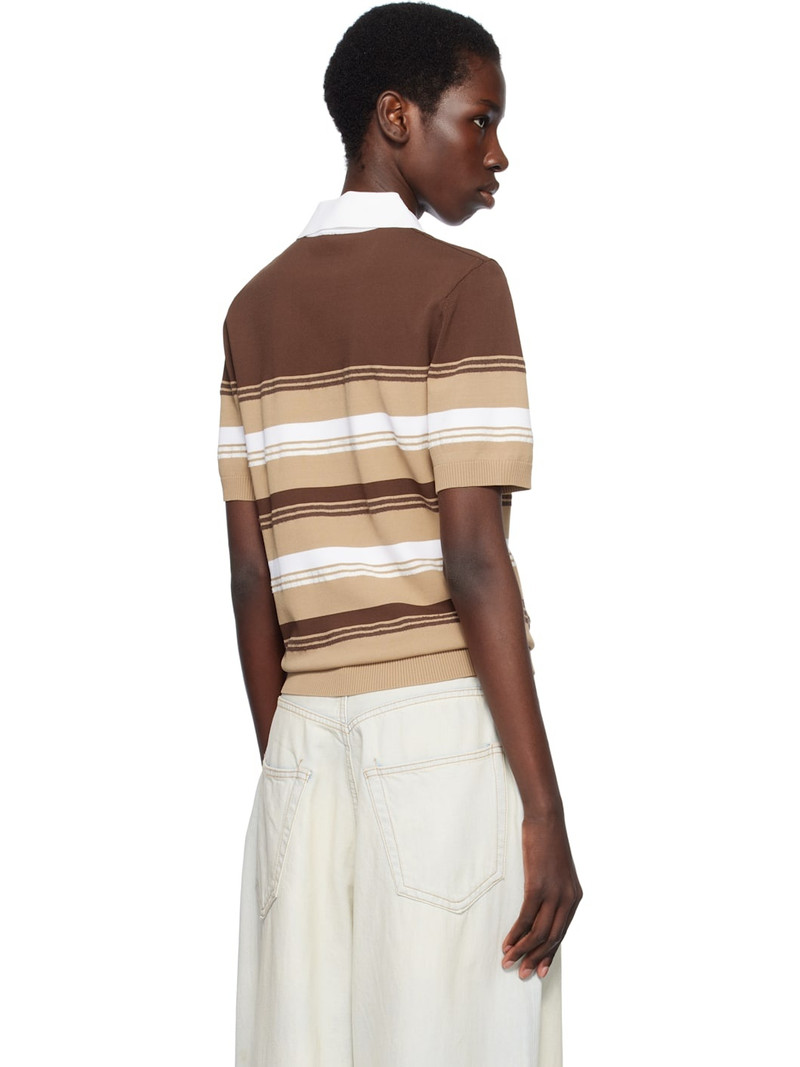 Brown Stripe Polo 3