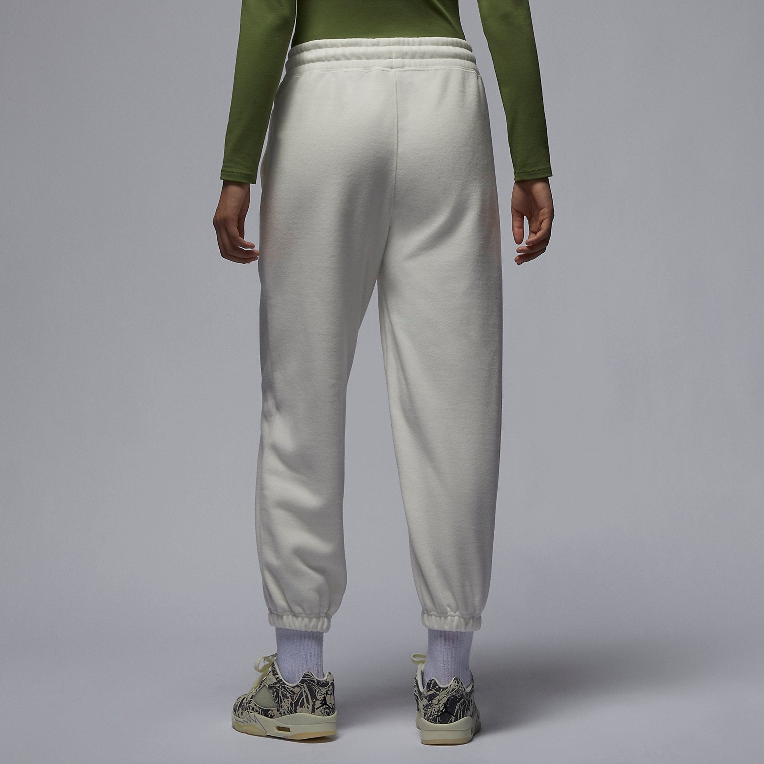 (WMNS) Air Jordan Flight Fleece Winterized Pants 'Off White' FD7235-133 - 5