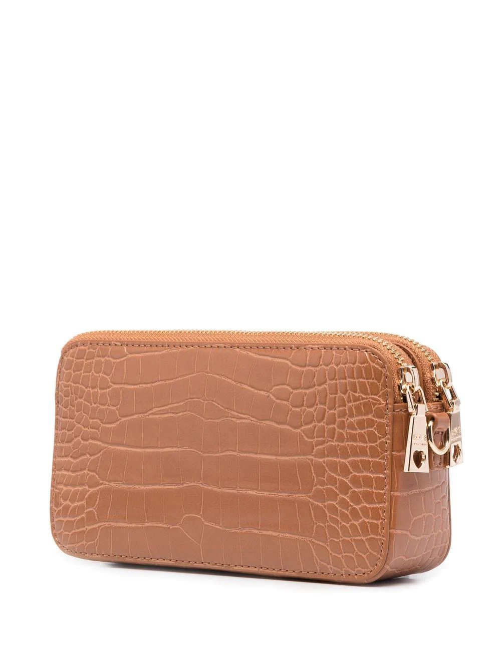 crocodile-embossed shoulder bag - 3