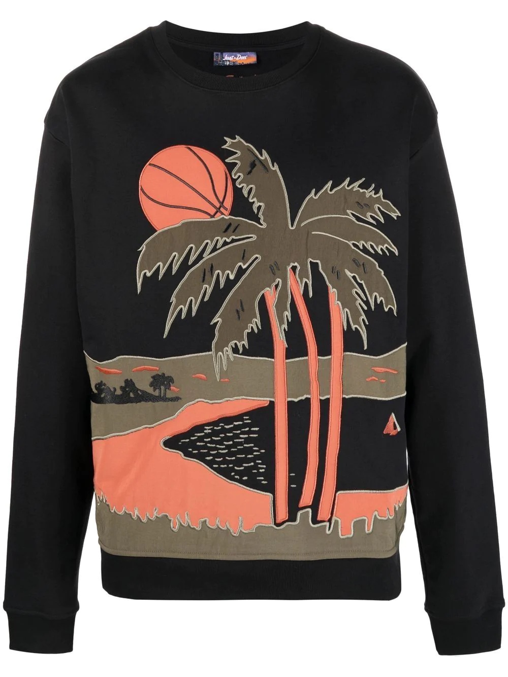 palm tree print jumper - 1