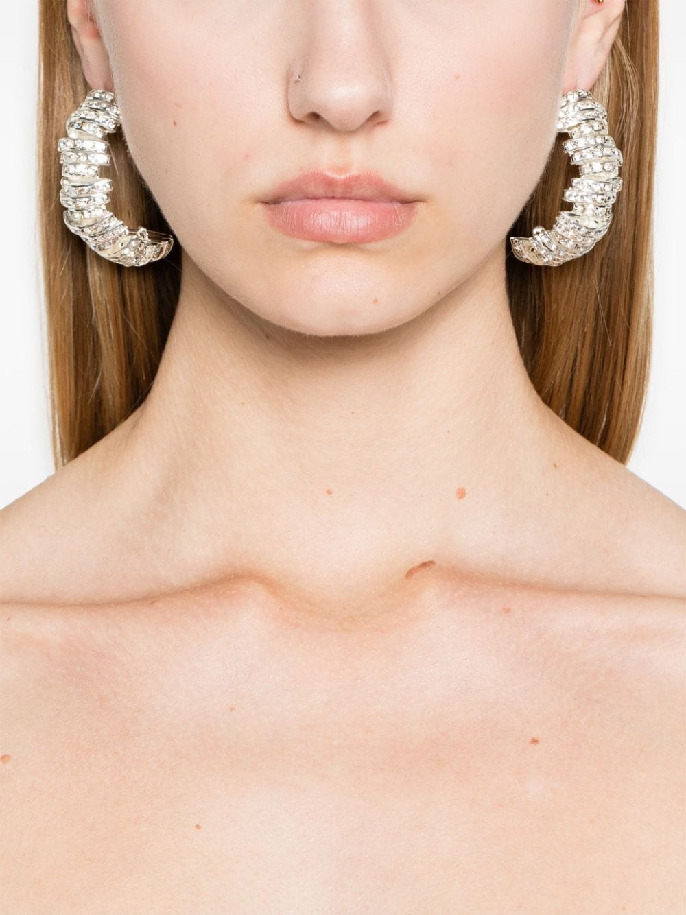 crystal-embellished earrings - 2