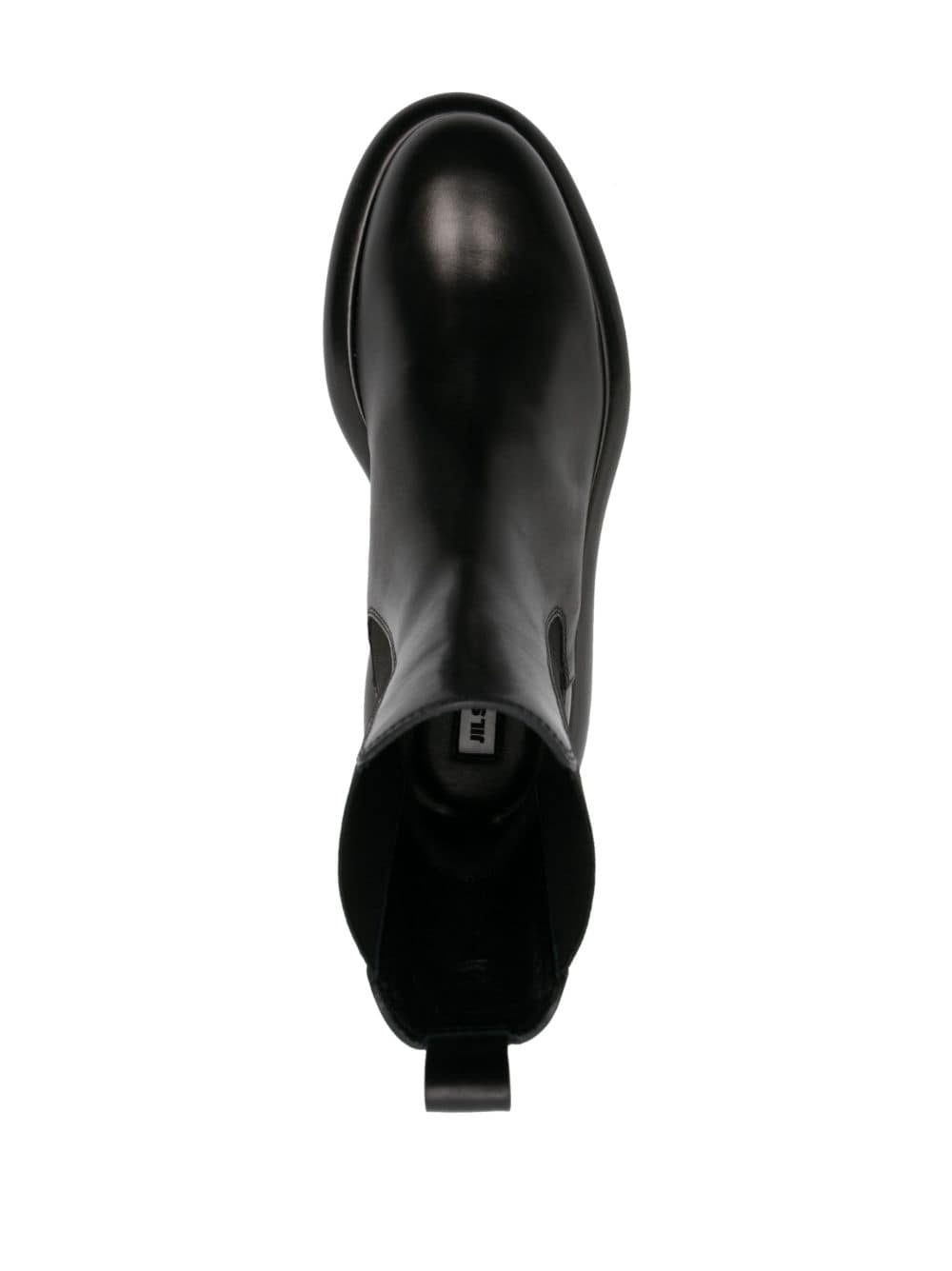 round-toe leather ankle boots - 4