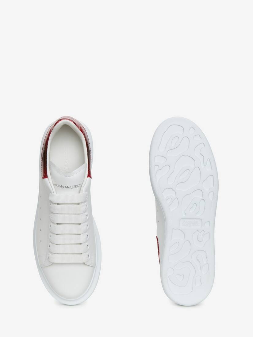 Women's Oversized Sneaker in White/welsh Red - 4