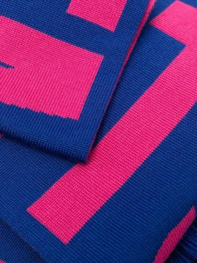 VETEMENTS intarsia-knit logo scarf outlook