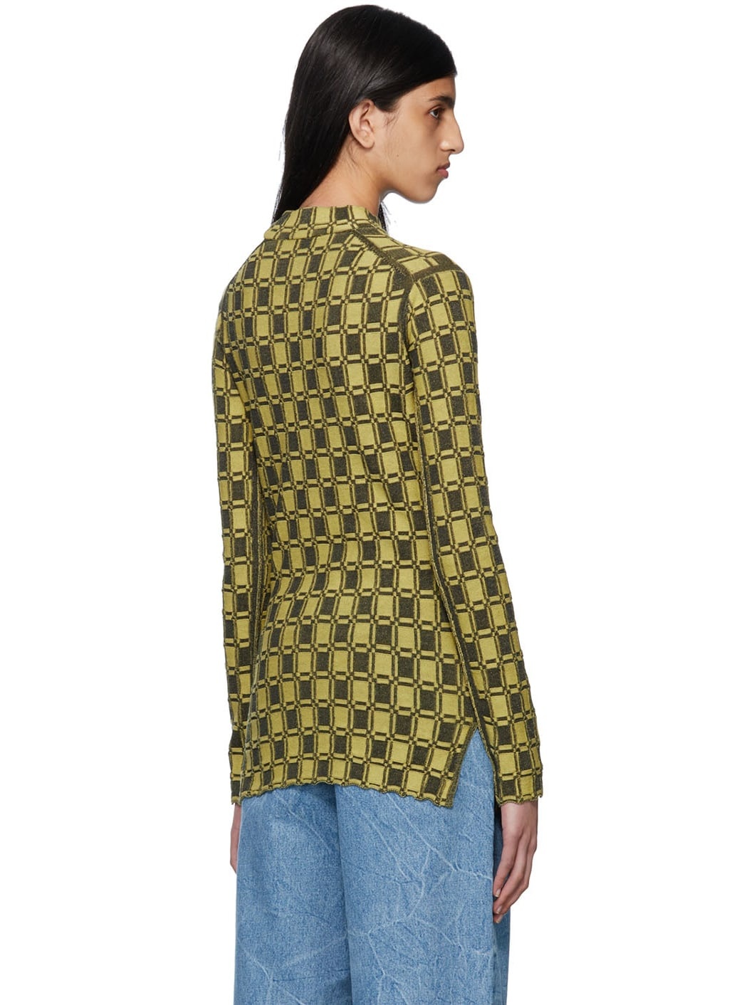 Yellow Kenzo Paris Vichy Sweater - 3