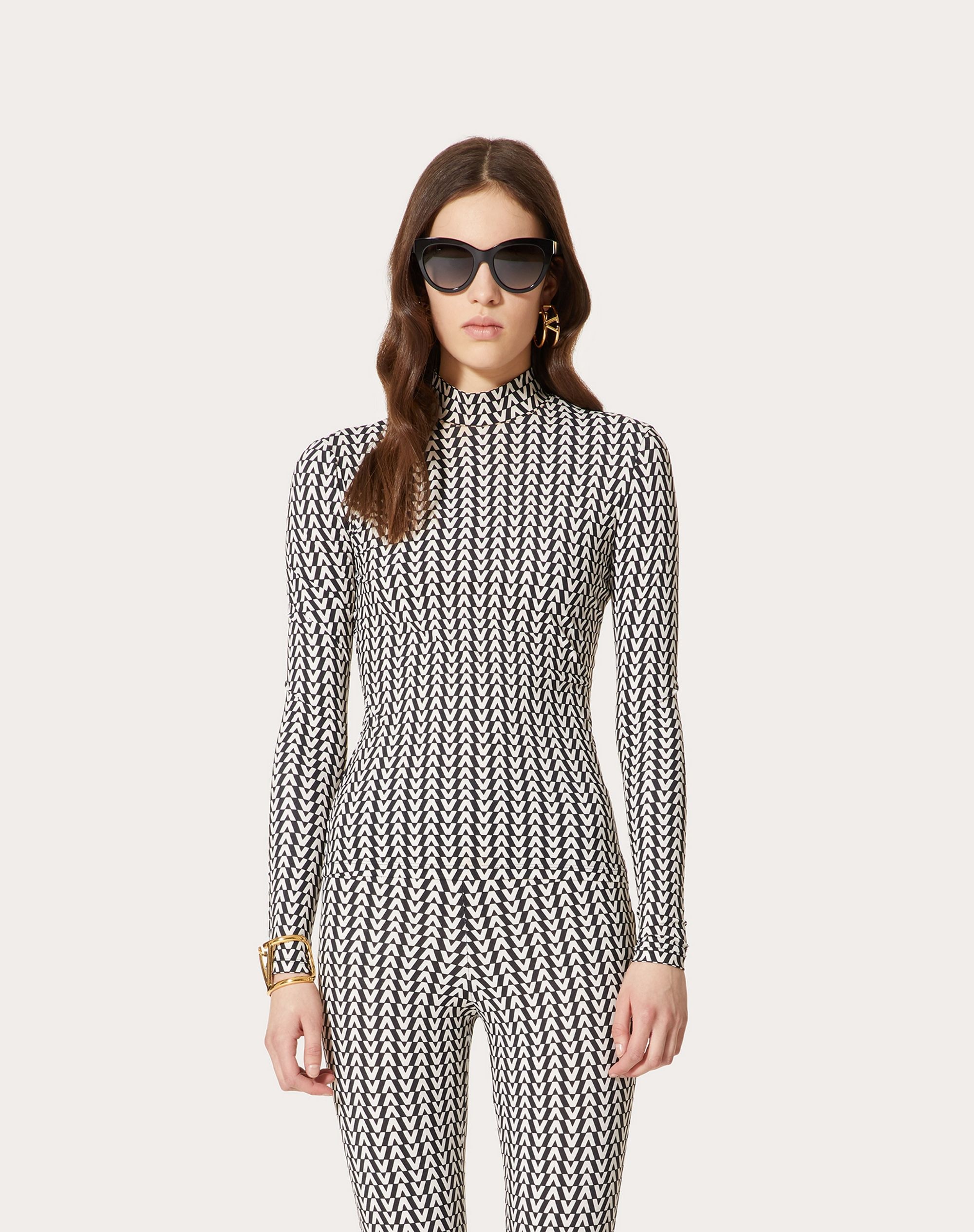 OPTICAL VALENTINO JERSEY TOP - 3