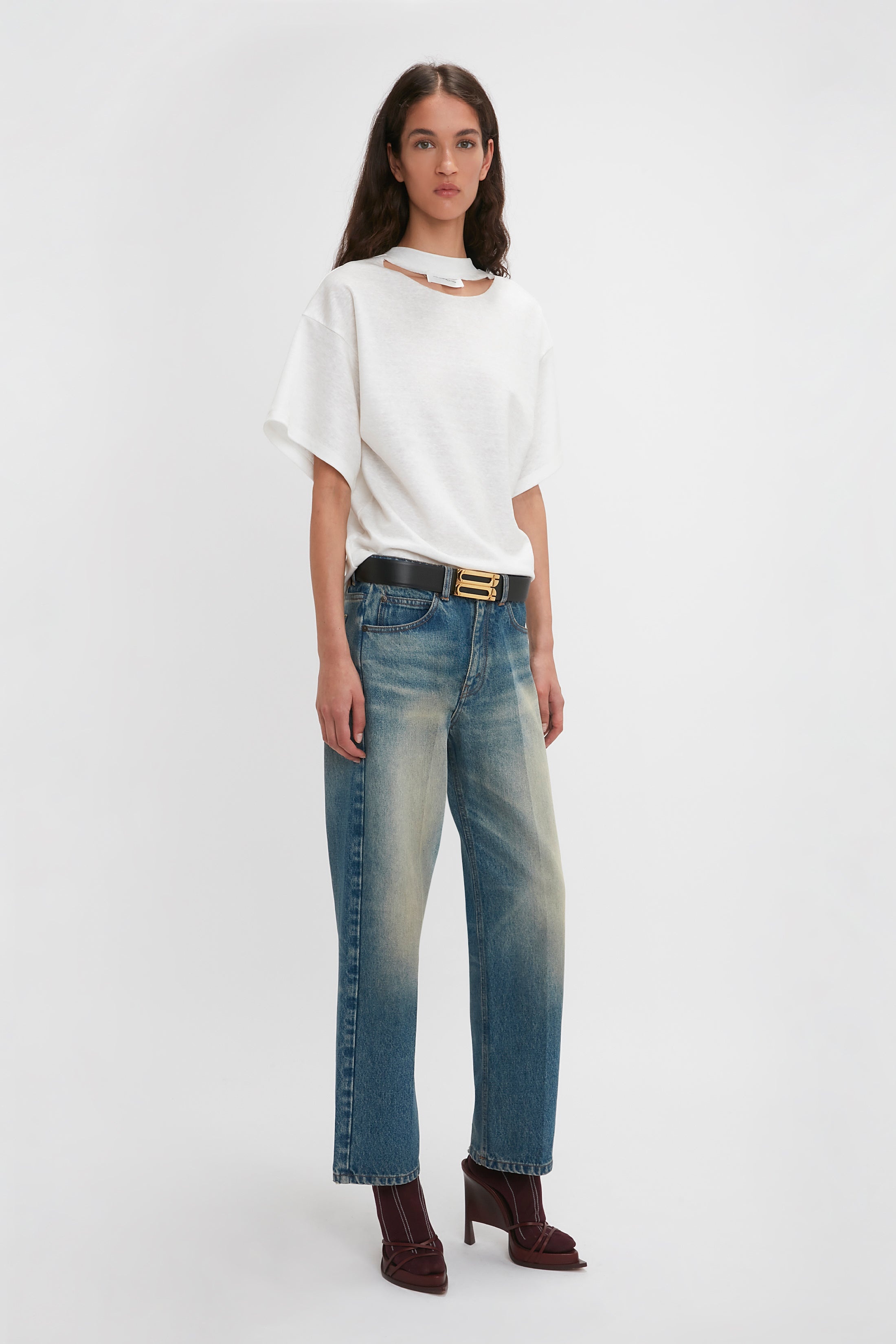 Bonded Jersey Tee In White - 4