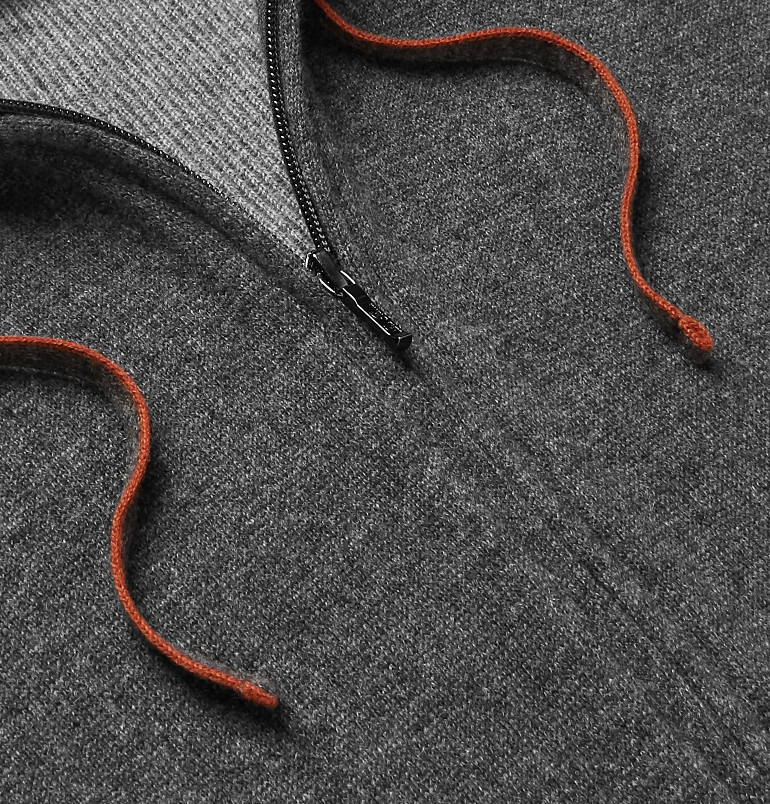 Mélange Cashmere-Blend Zip-Up Hoodie - 6