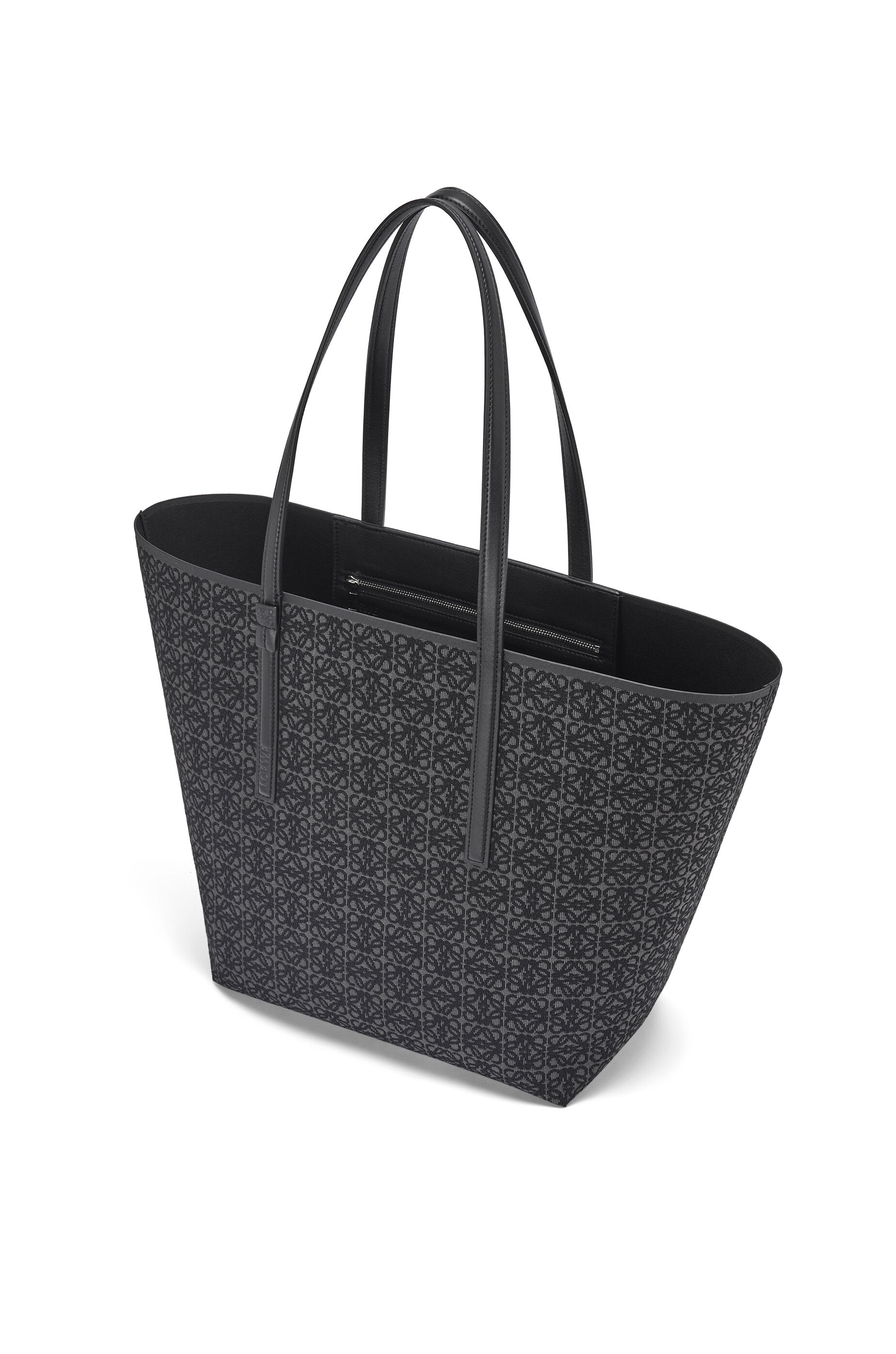 T Tote bag in Anagram jacquard and calfskin - 3