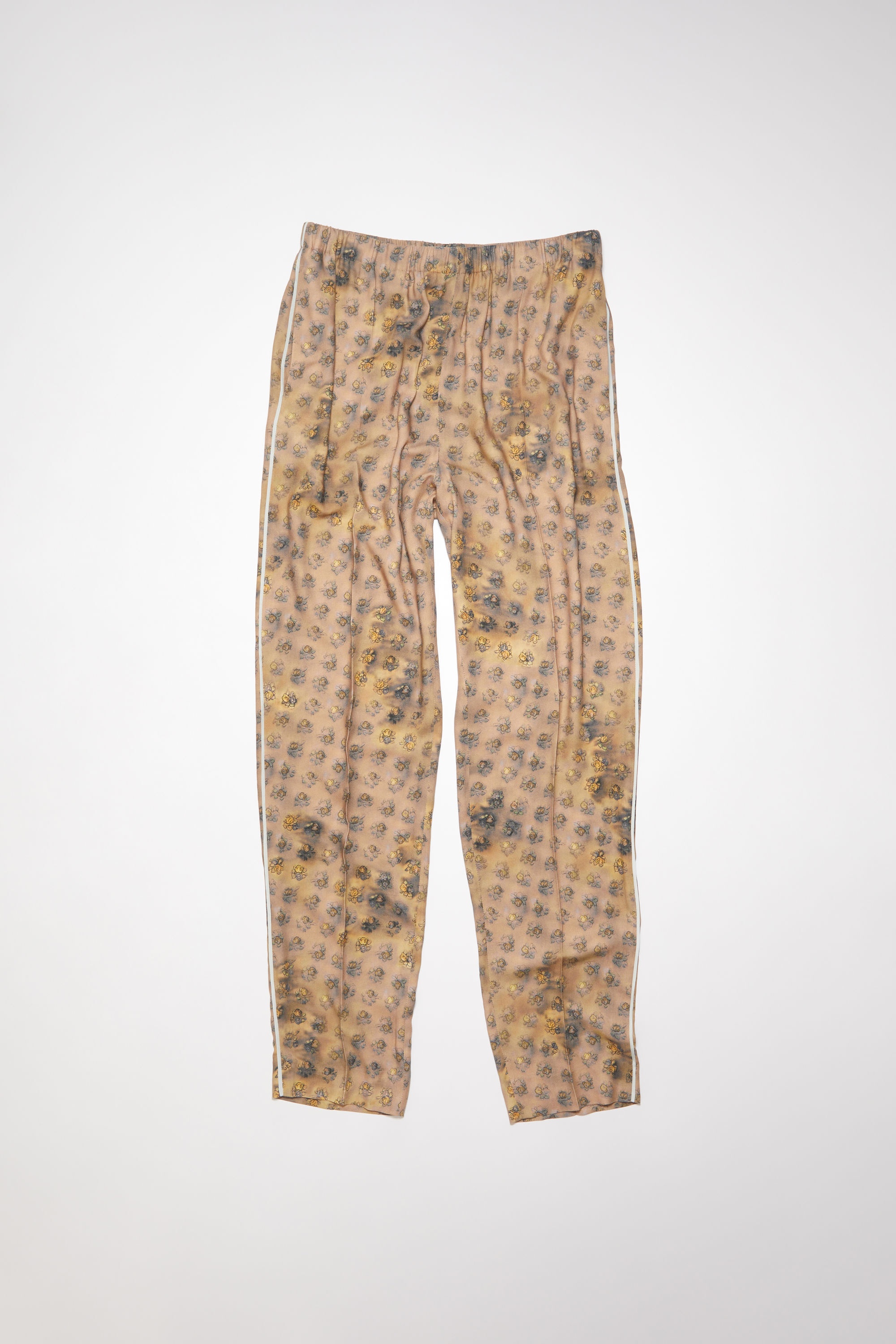 Printed trousers - Sand beige/yellow - 1