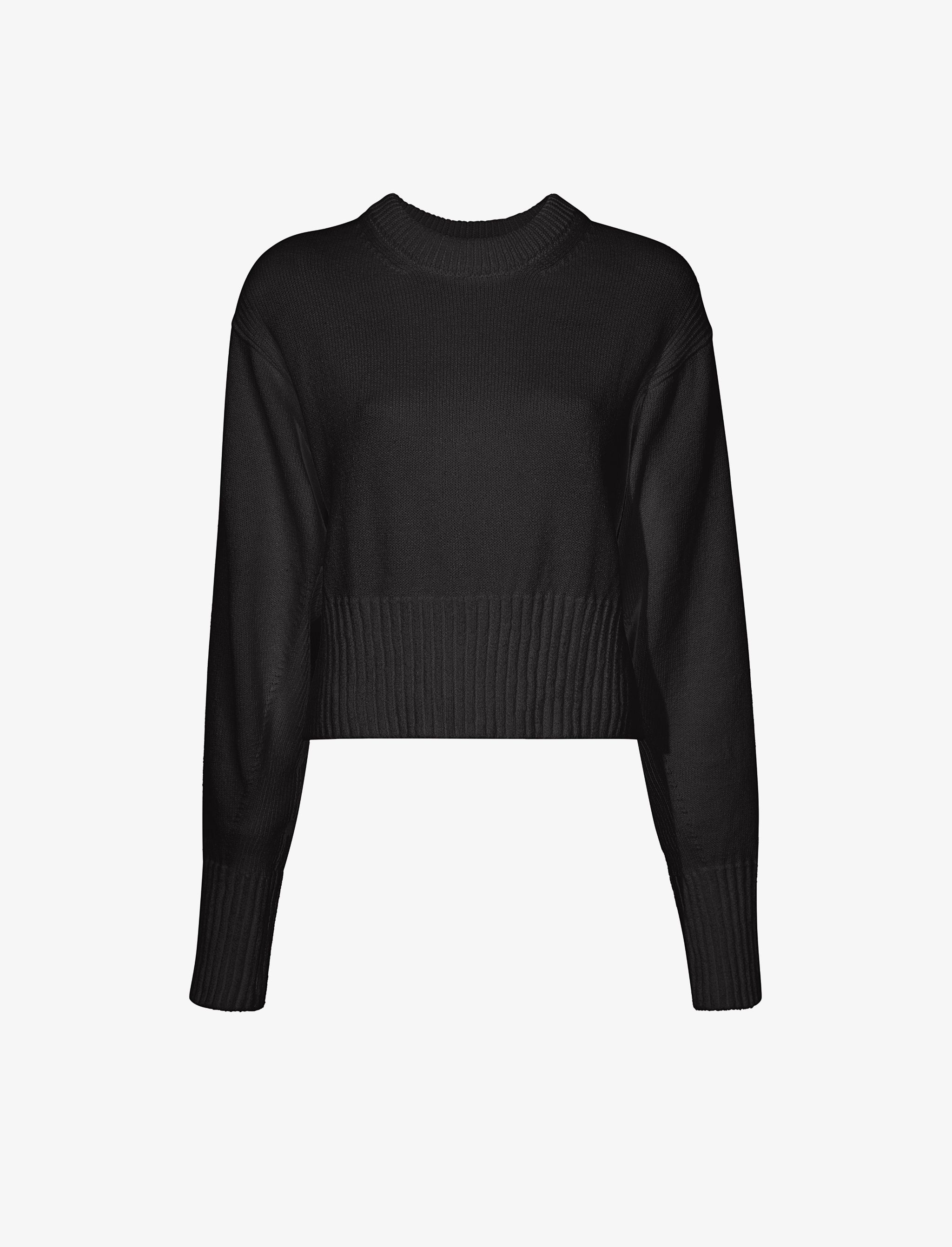 Textured Knit Sweater - 1