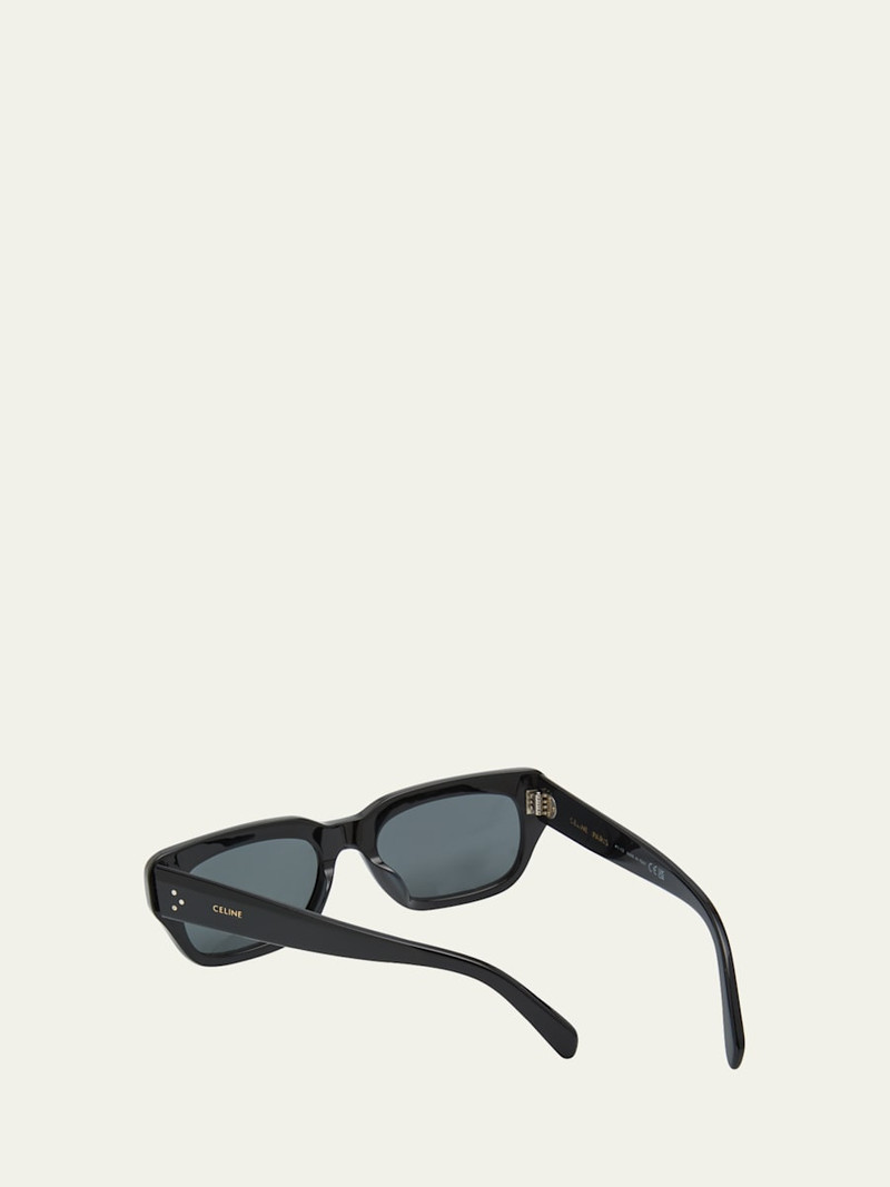 CELINE Men's 3-Dot Acetate Rectangle Sunglasses outlook