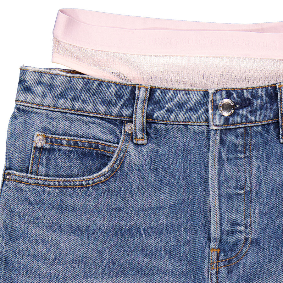 T by Alexander Wang Hotfix Mesh Undie Crystal Mini Skirt - 2