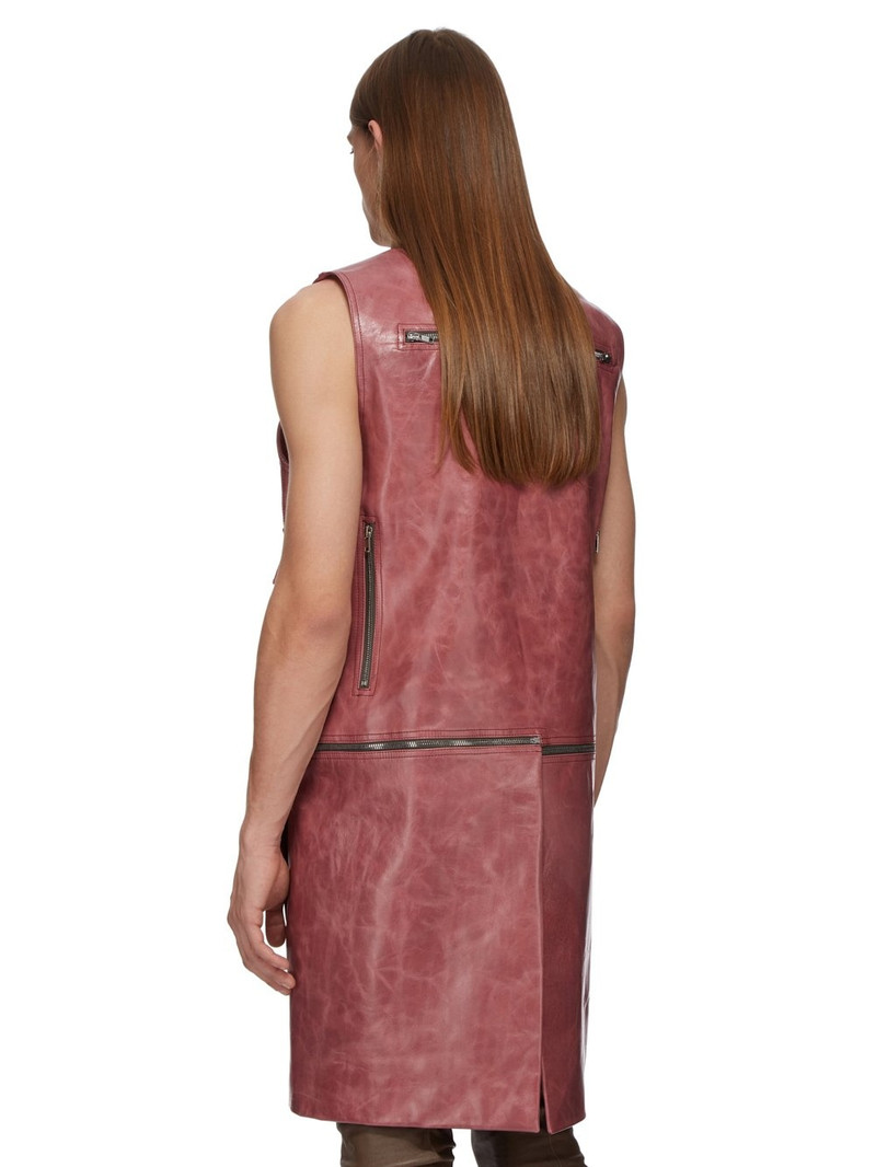 Pink Porterville Utility Leather Vest 2