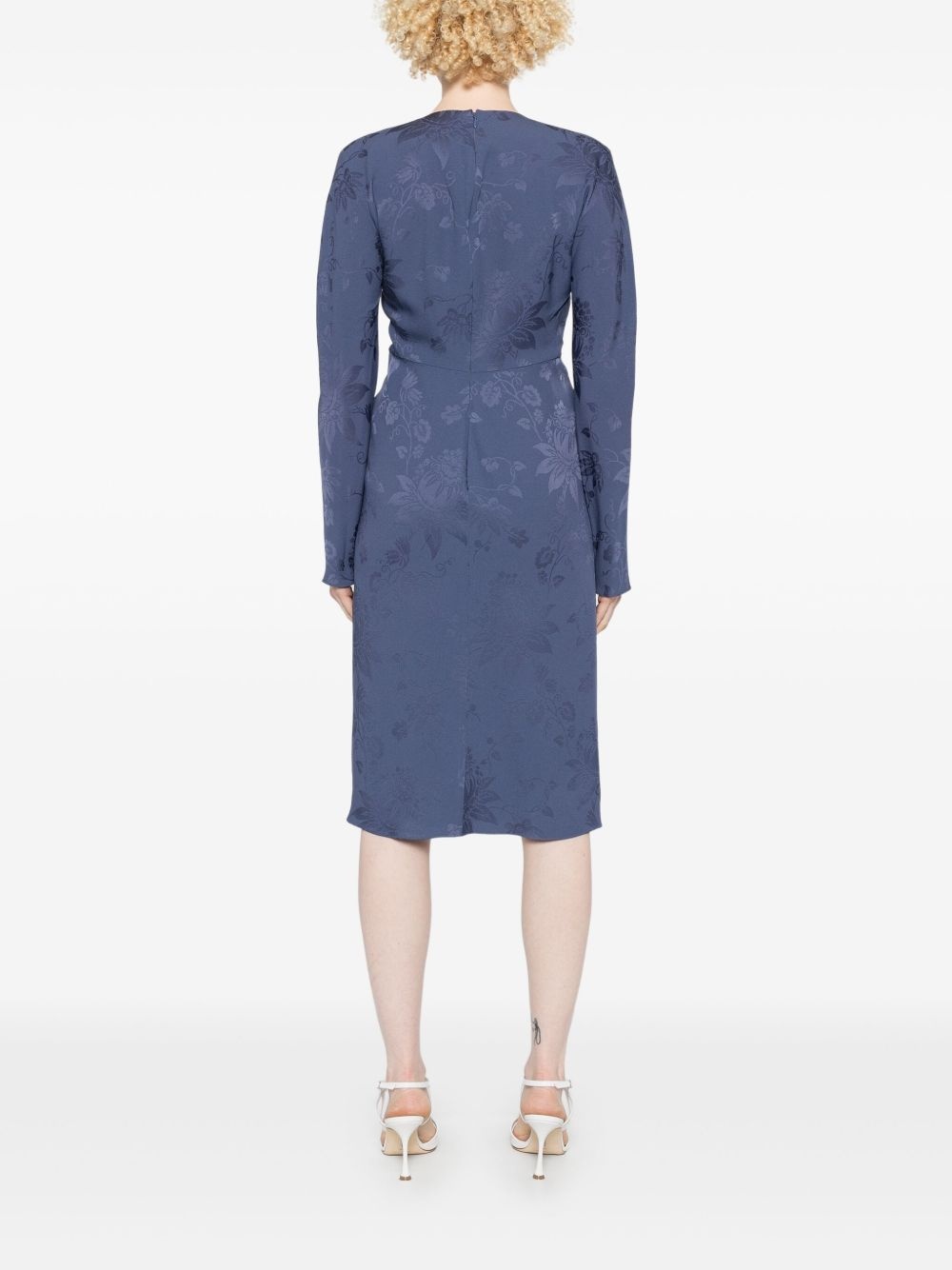 jacquard midi dress - 4