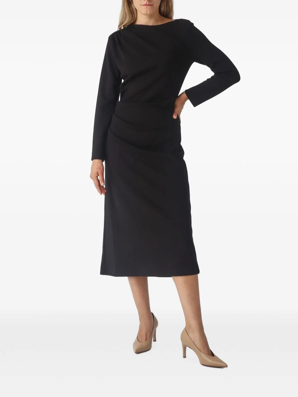 long-sleeves midi dress - 1