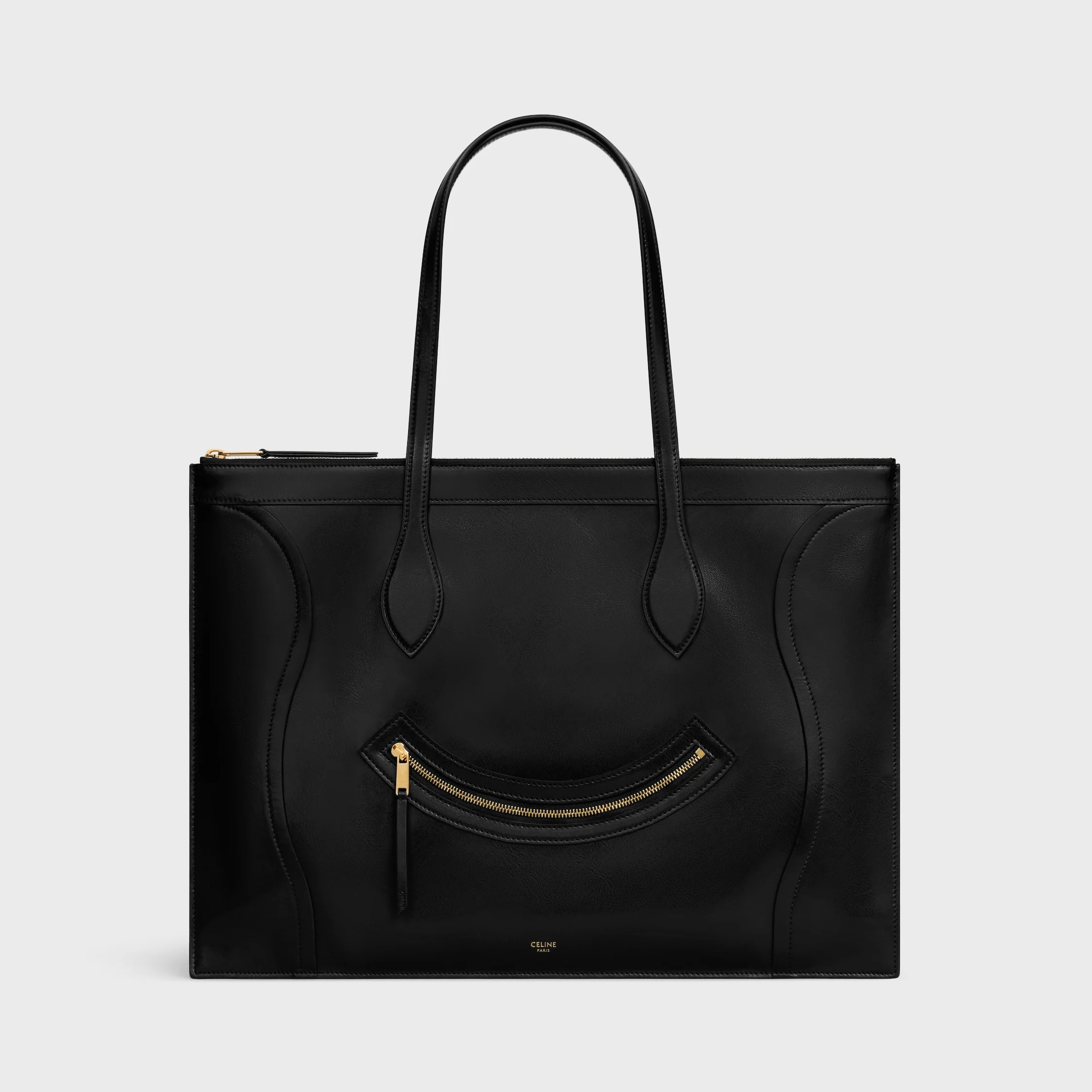 FLAT CABAS LUGGAGE IN GLOSSY CALFSKIN - 1