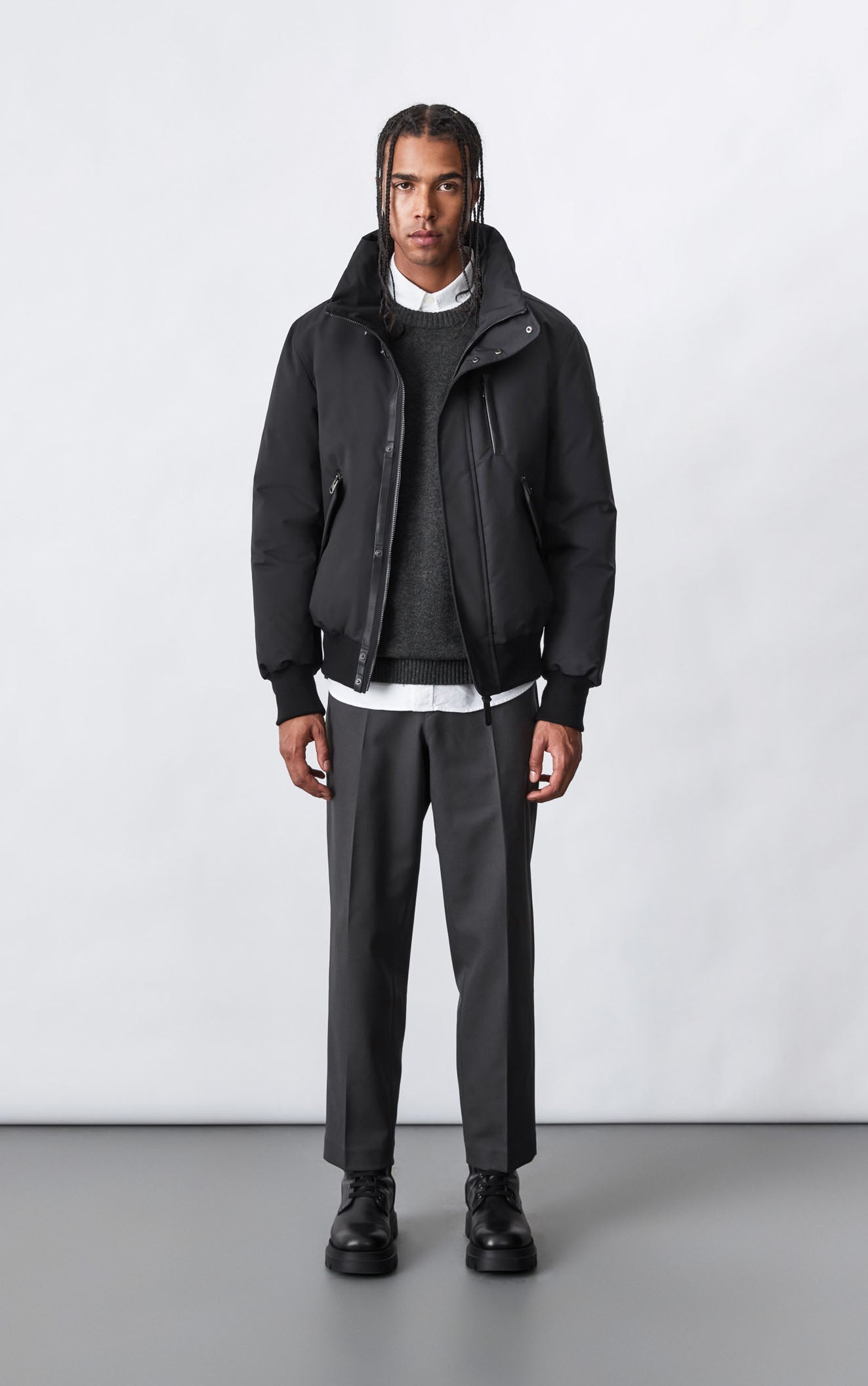 DIXON 2-In-1 down bomber jacket with hooded bib for men - 7