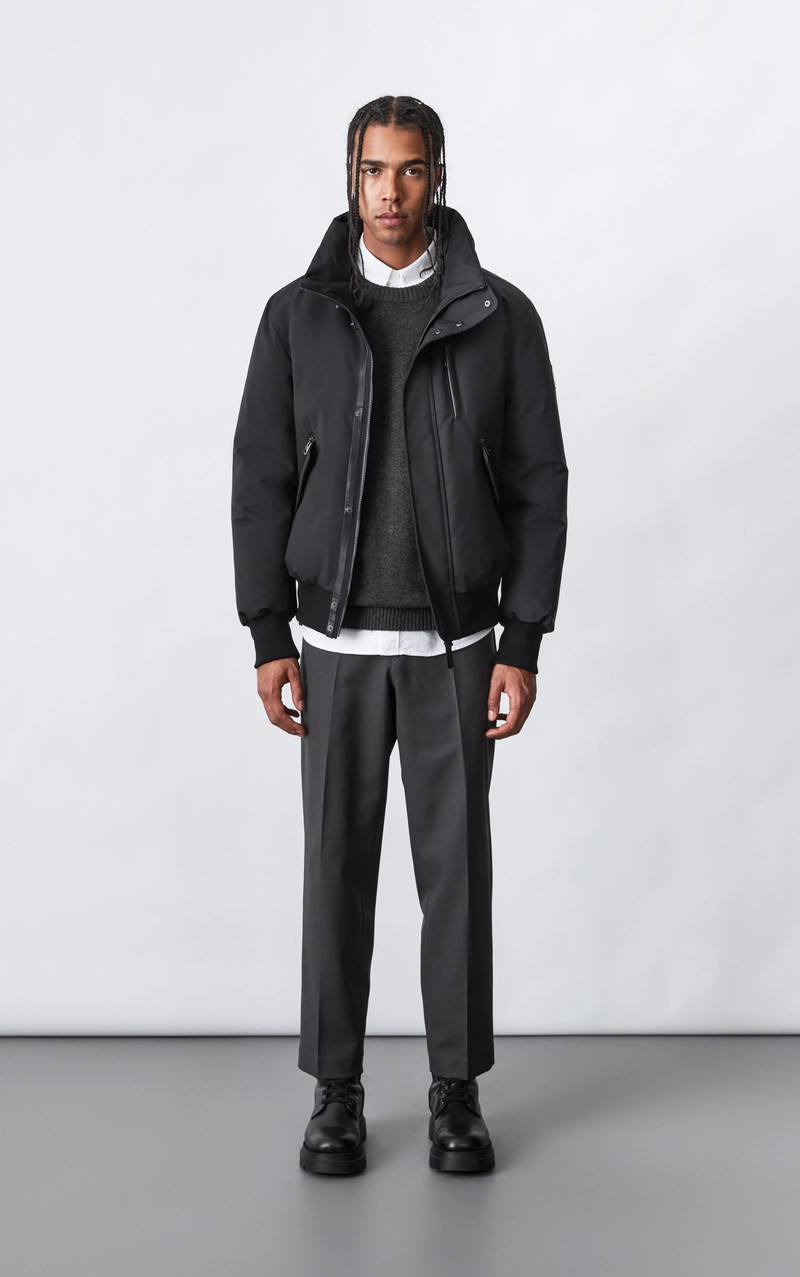 DIXON 2-In-1 down bomber jacket with hooded bib for men 7