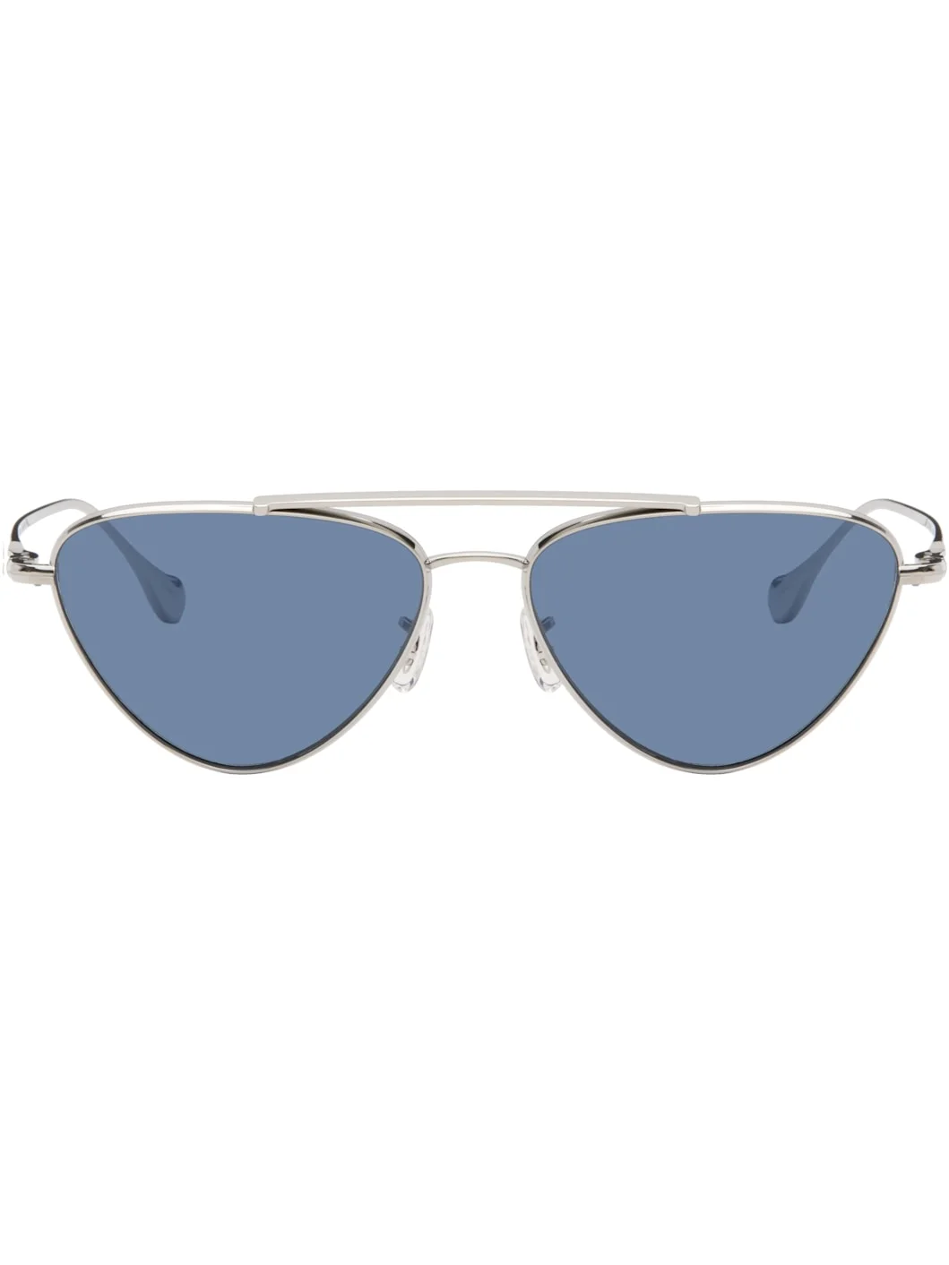 Silver Oliver Peoples 'Edition 1' Aviator Sunglasses - 1