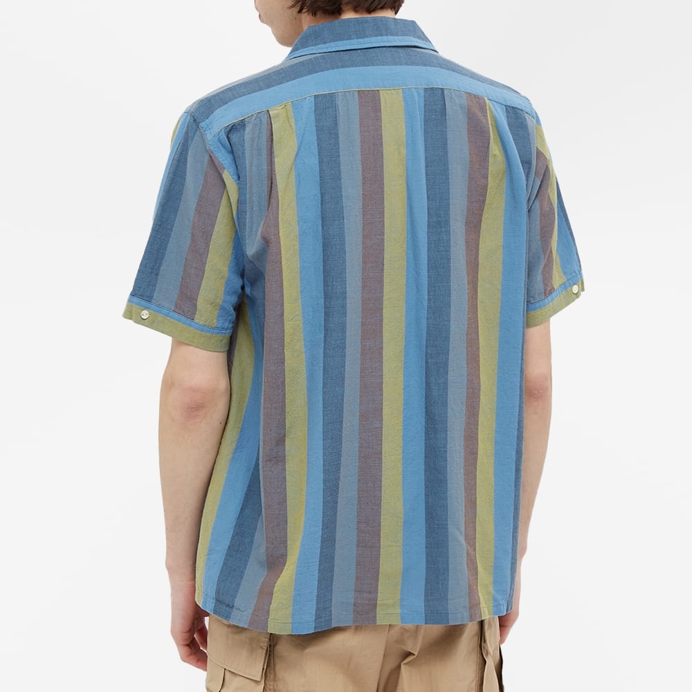 Beams Plus Short Sleeve Italian Collar Stripe Shirt - 5