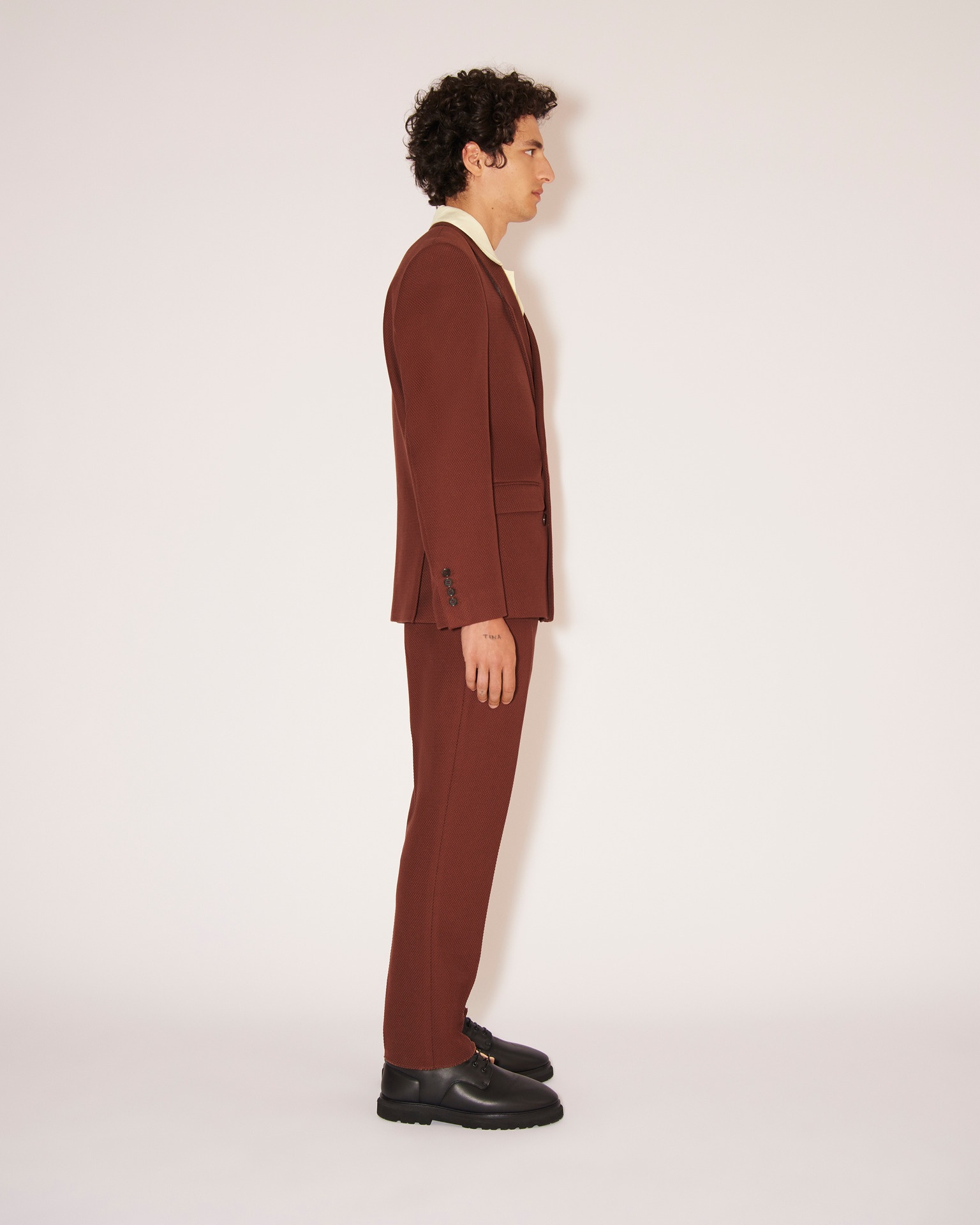 JUN - Rustic tweed pants - Rust - 3