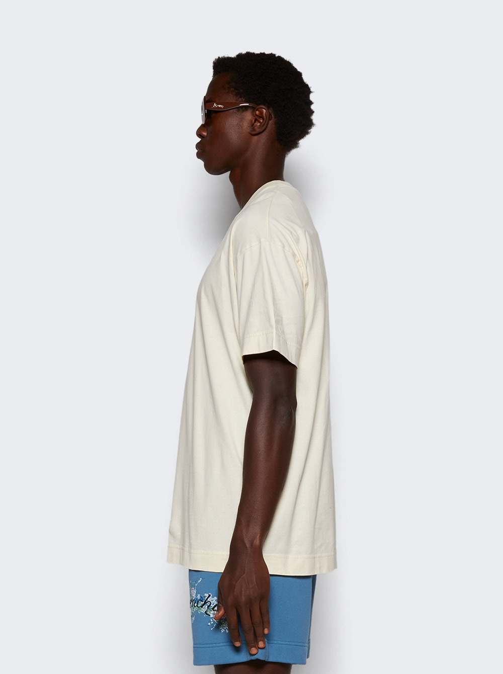 Embroidered Logo Tee Ivory - 4