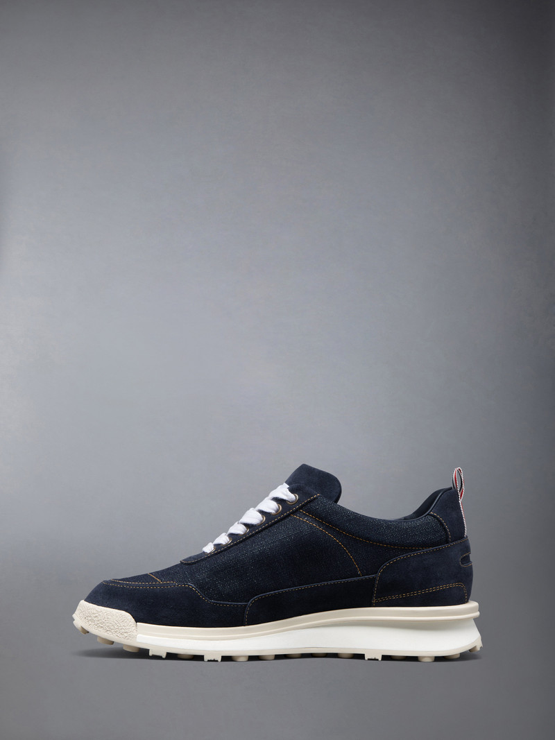 Thom Browne SELVEDGE DENIM TECH RUNNER SOLE ALUMNI SNEAKERS outlook