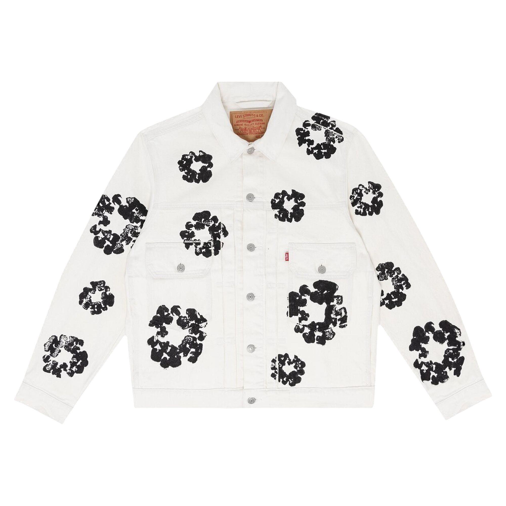 Denim Tears Type II All Over Wreath Jacket 'White' - 1