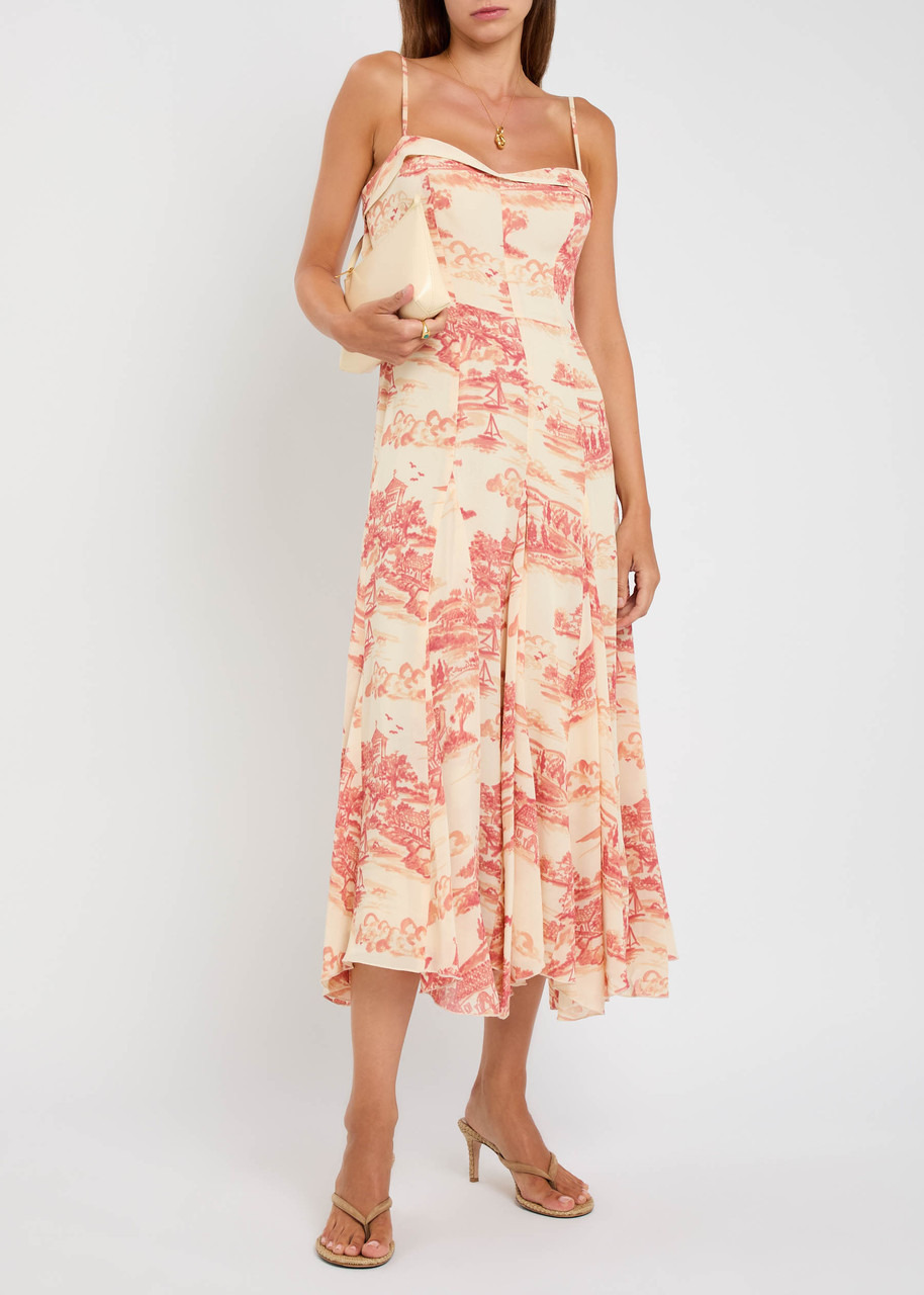 Reformation Fredo Printed Georgette Midi Dress - 4