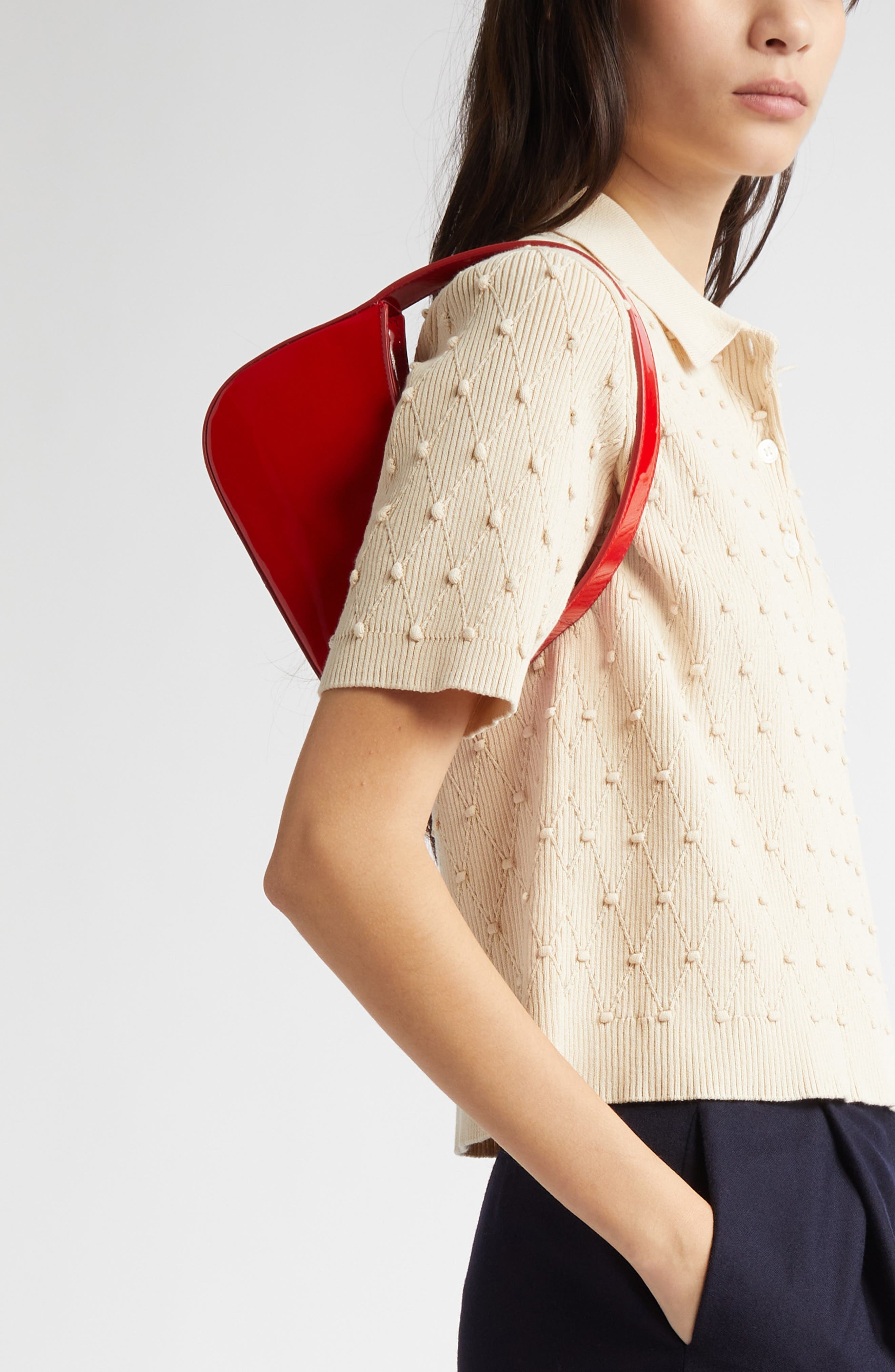 Mansur Gavriel Mini BonBon Patent Leather Shoulder Bag in Flamma at Nordstrom - 3