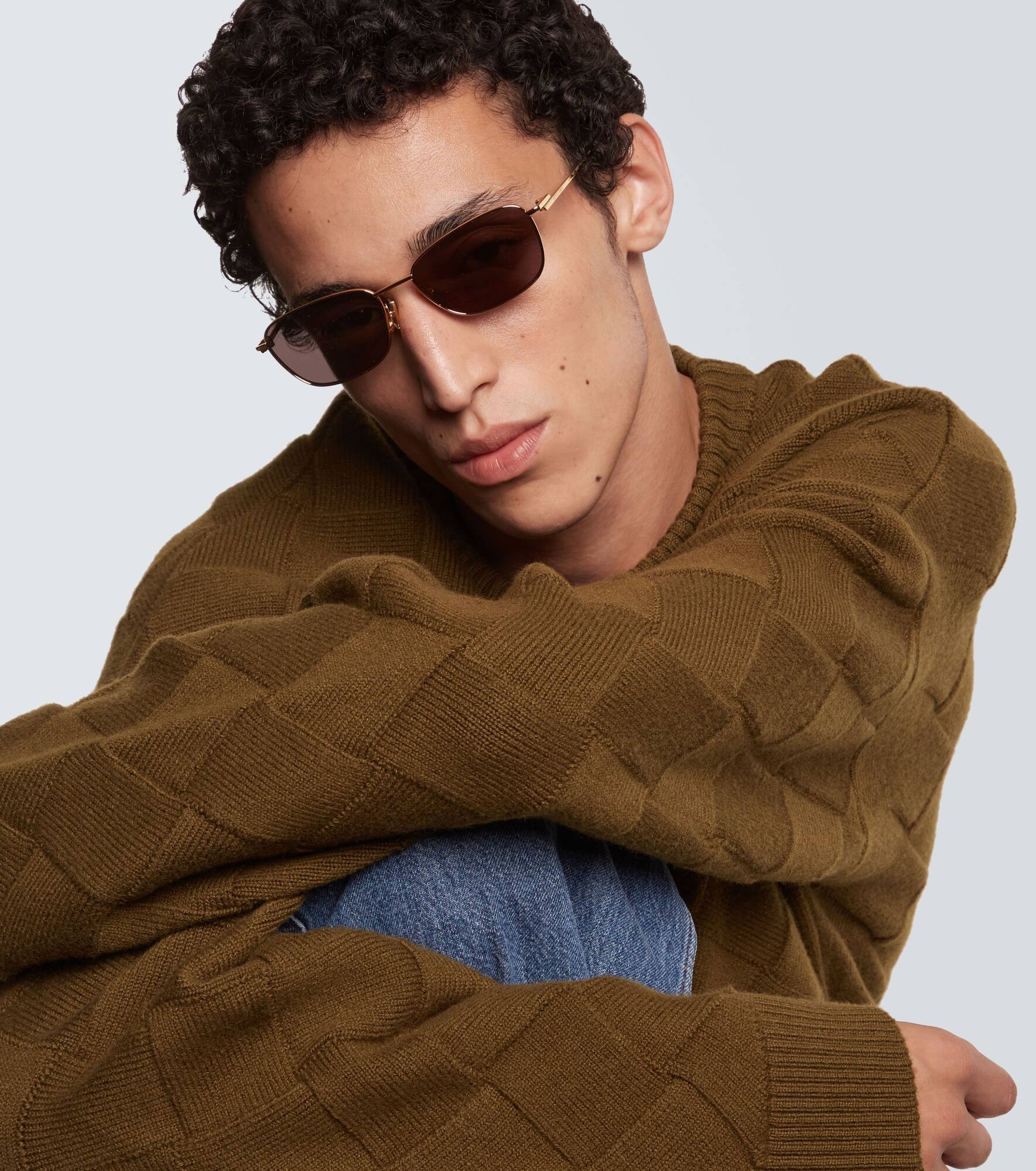 Split rectangular sunglasses - 3