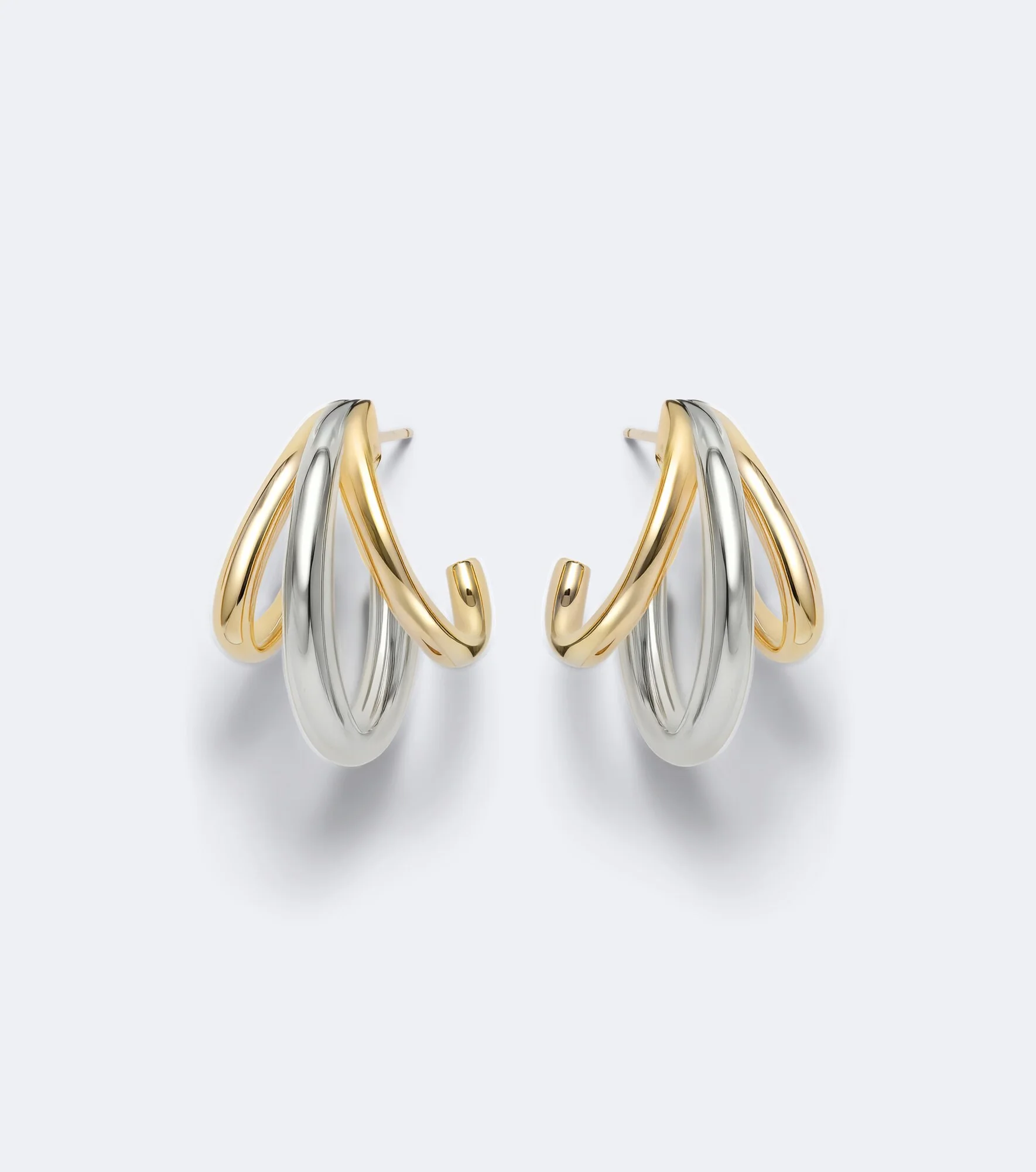 14kt gold-plated huggie earrings - 1