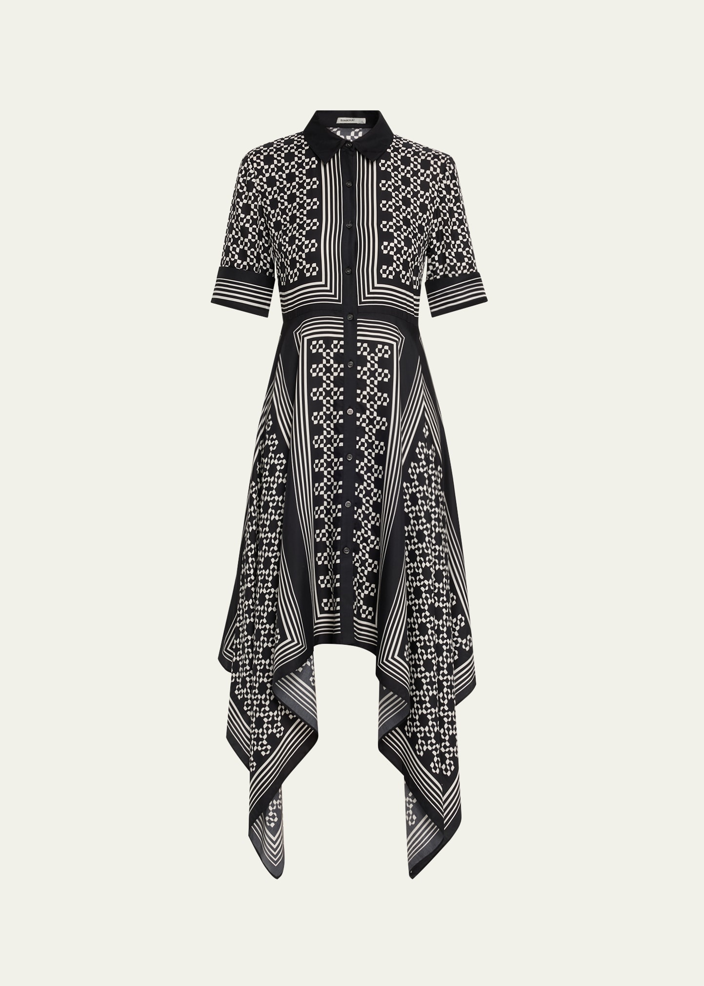 Abrielle Handkerchief Midi Dress - 1