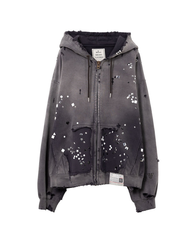 Sun Faded Like Embellished Zip-up Hoodie 25