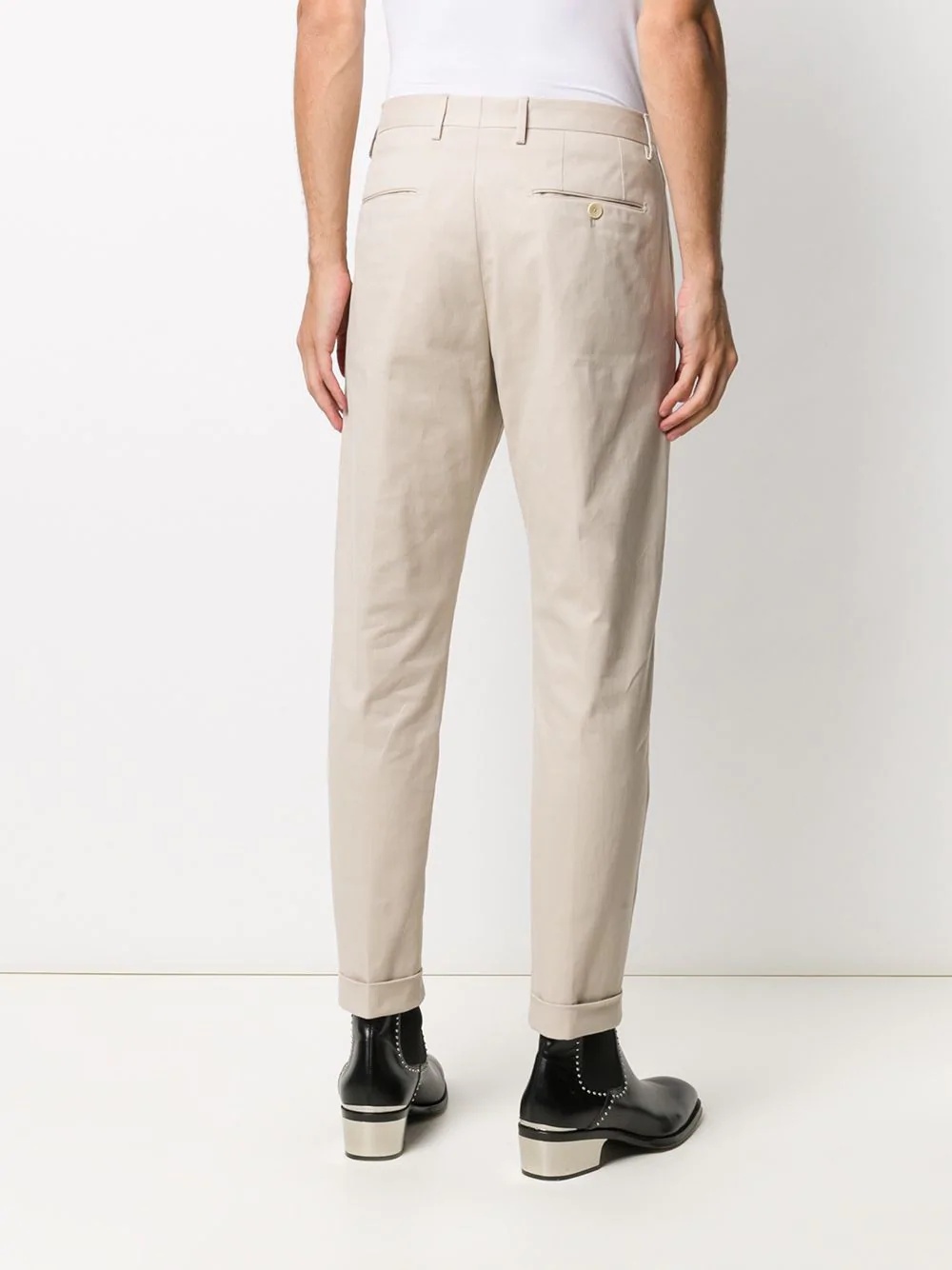 zip-pocket tapered trousers - 4