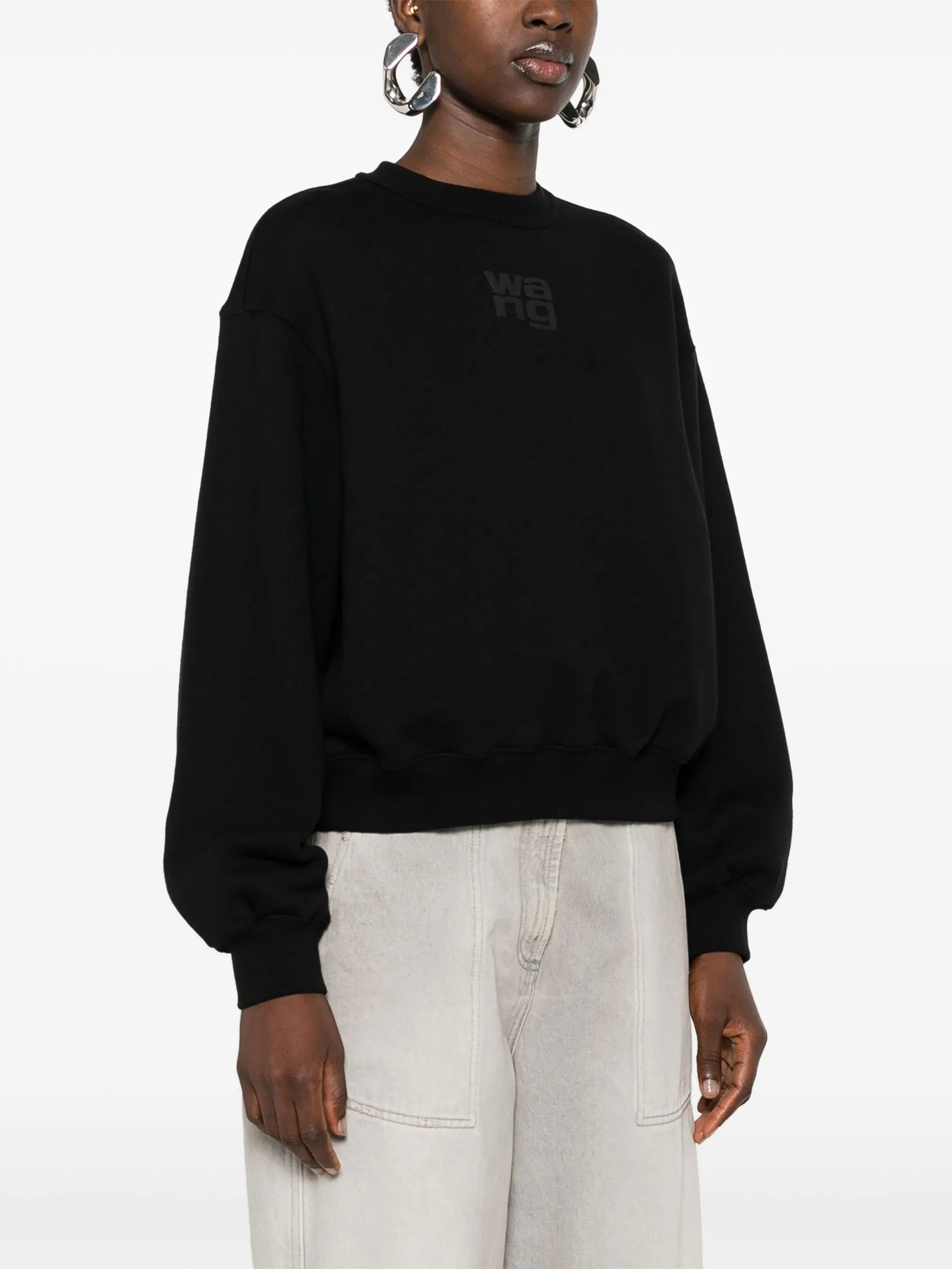Alexander Wang Logo-embossed Cotton Sweatshirt - 5