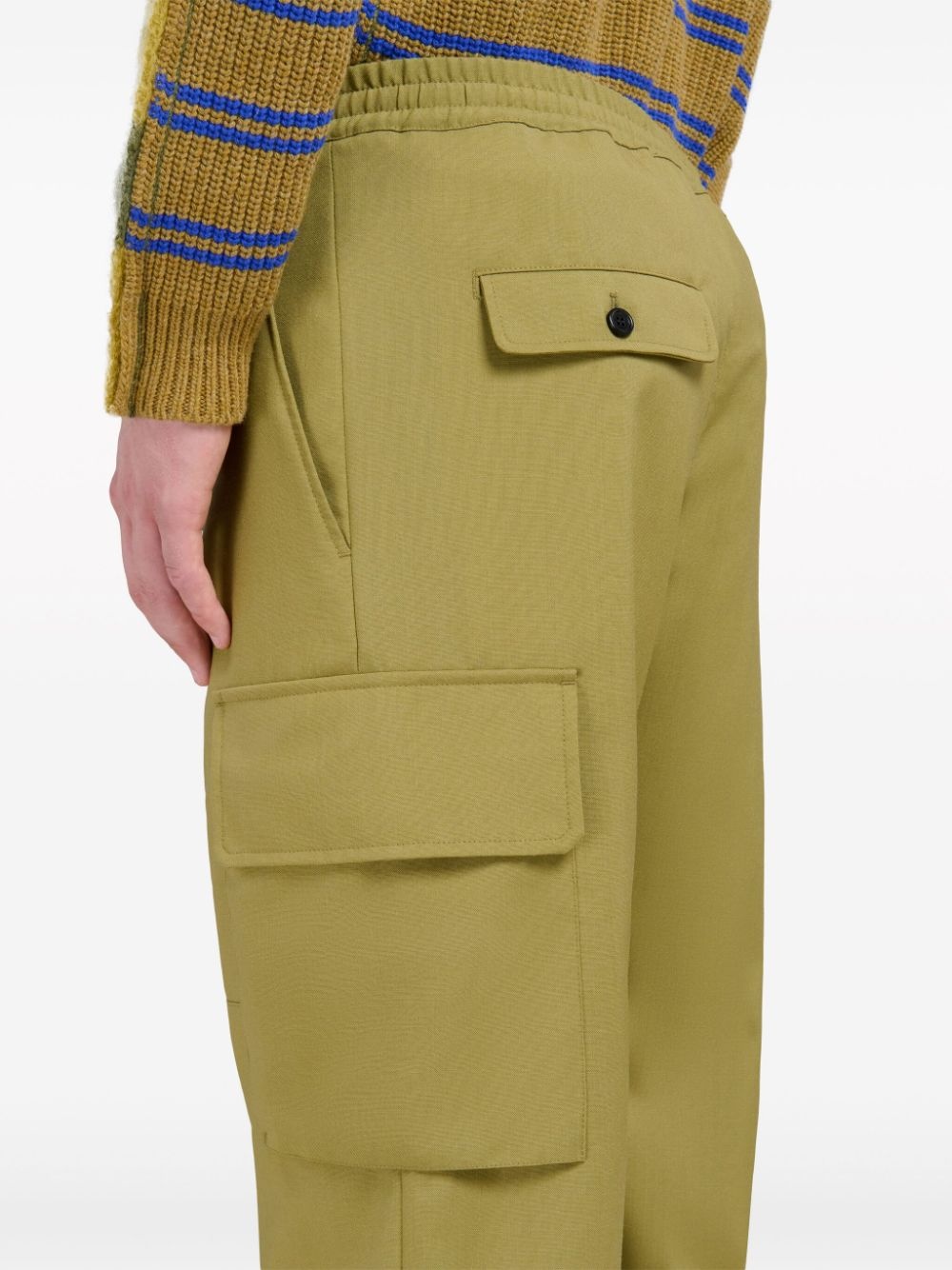virgin wool straight-leg trousers - 5