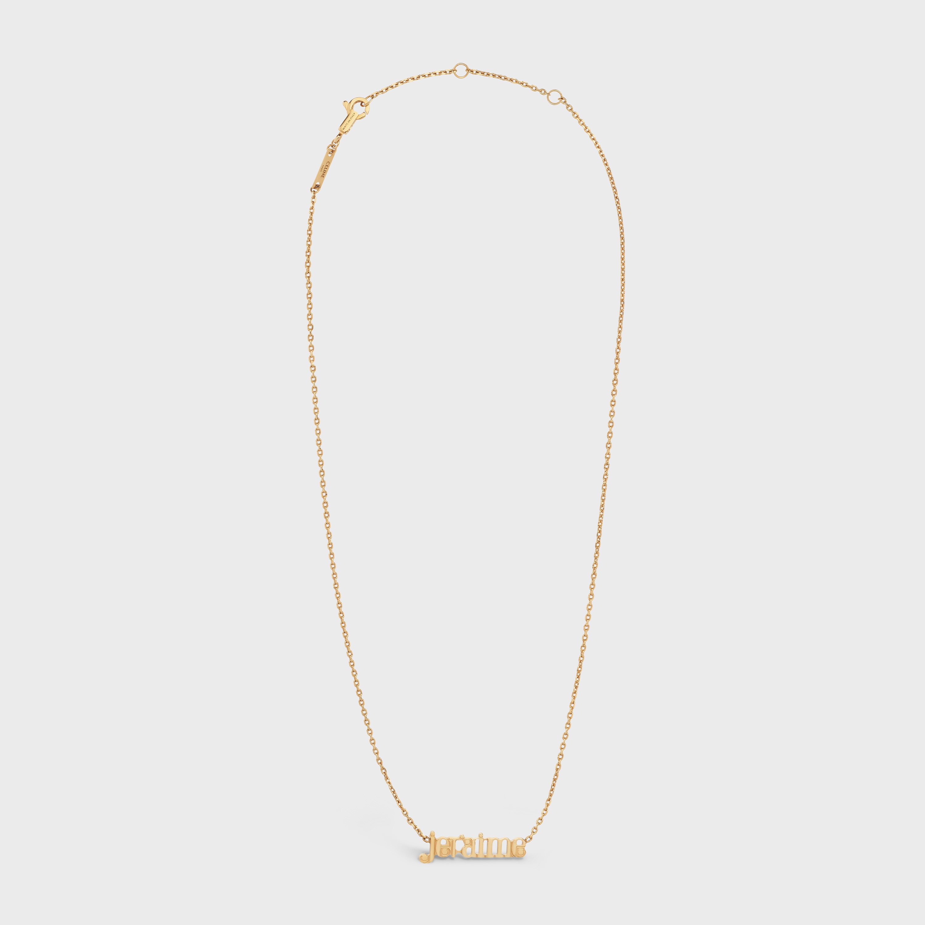 JE T'AIME NECKLACE IN BRASS WITH GOLD FINISH - 1