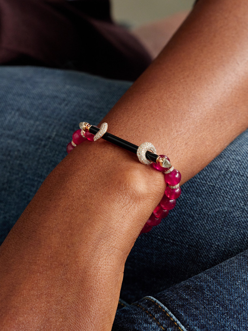 ANANYA Chakra 18-karat Rose Gold Multi-stone Bracelet outlook