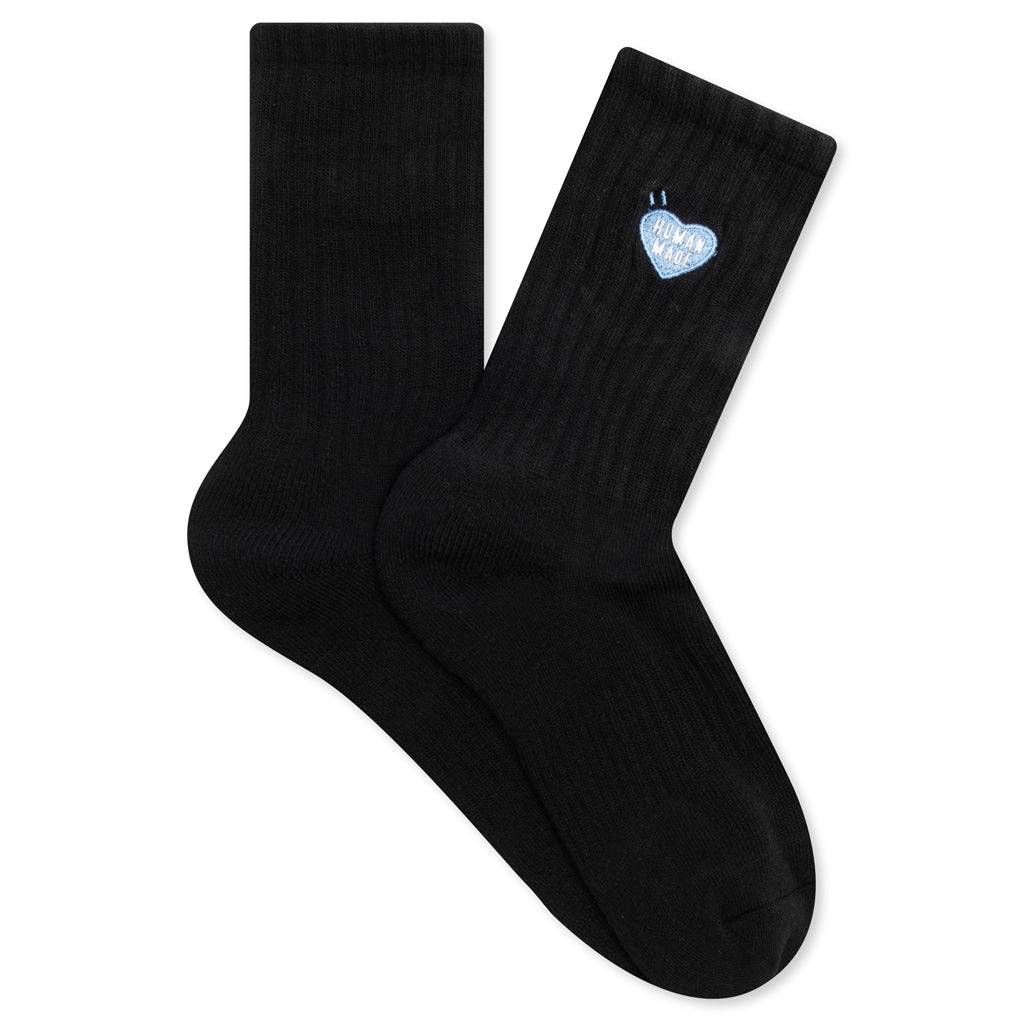 PILE SOCKS - BLACK - 1