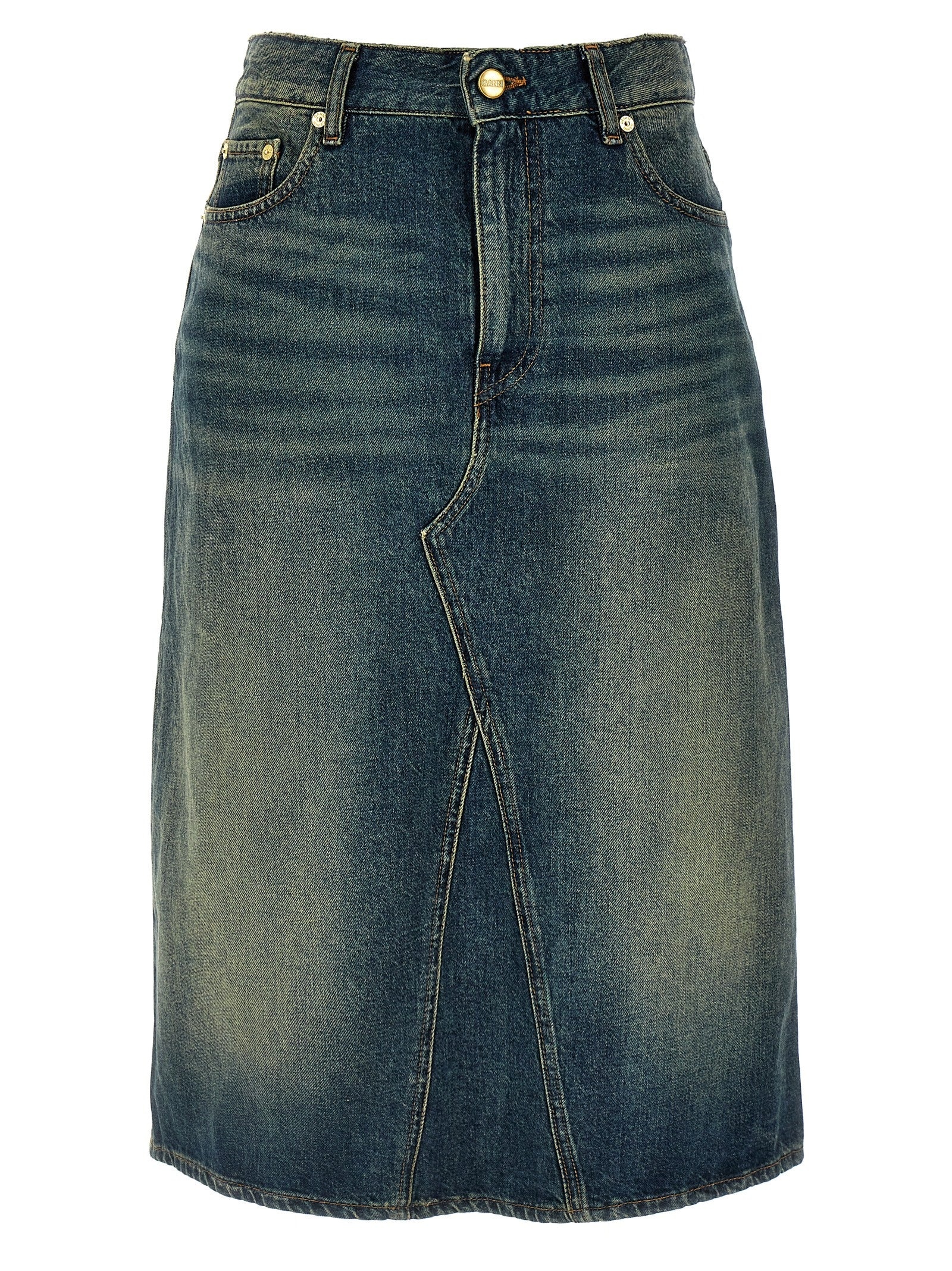 Heavy Washed Skirts Blue - 1