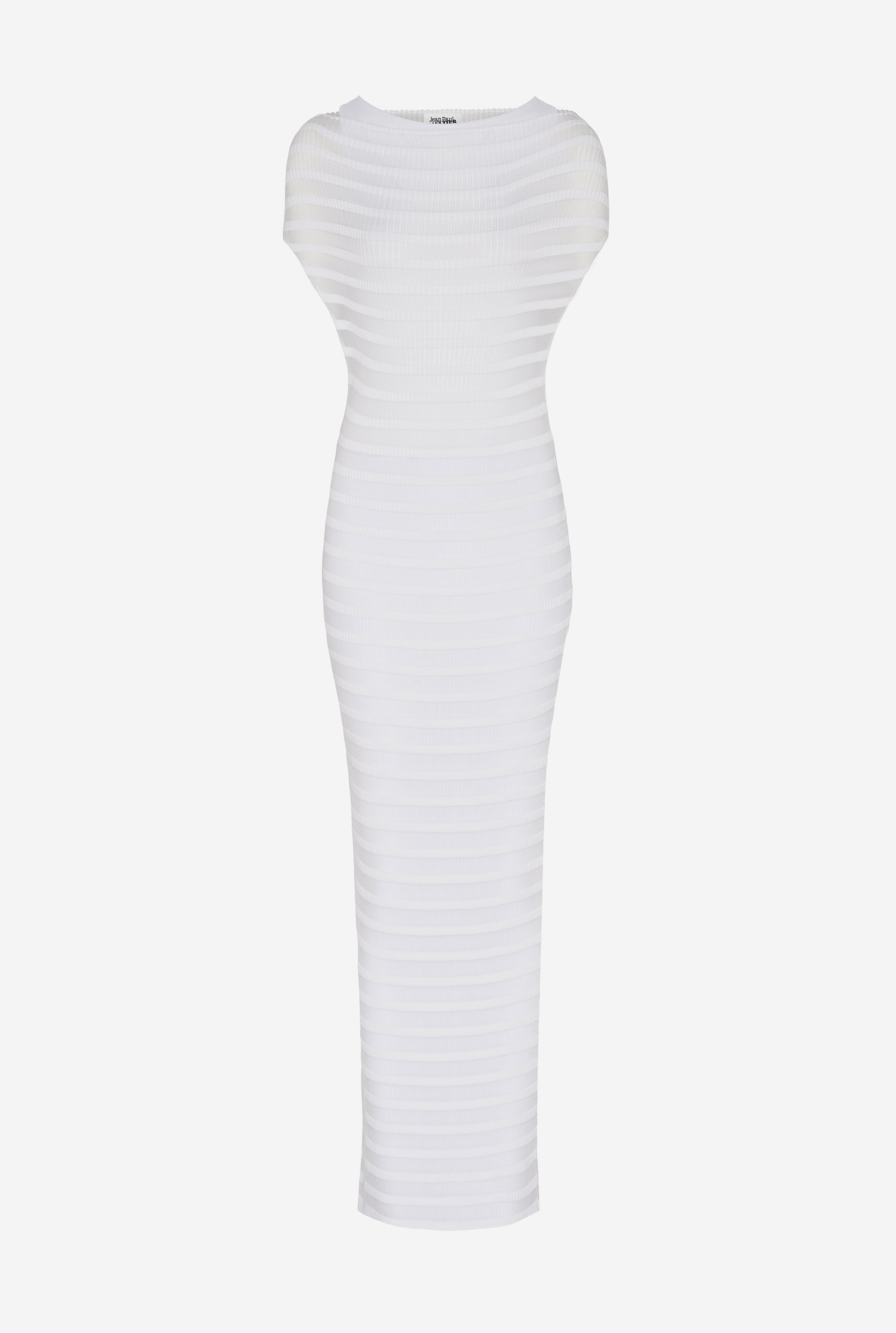 THE MARINIÈRE STRIPED WHITE DRESS - 5