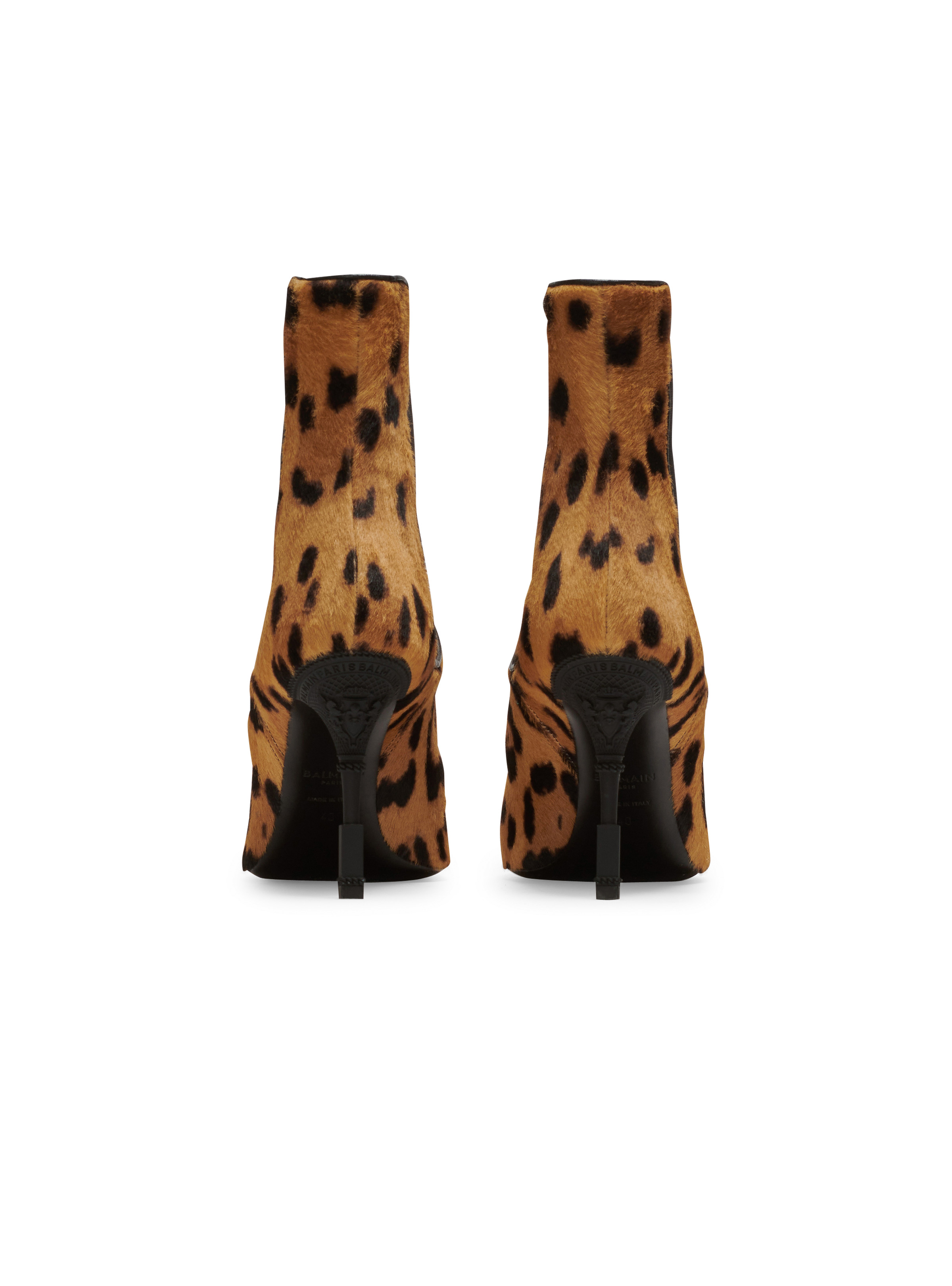 Moneta leopard print leather ankle boots - 4