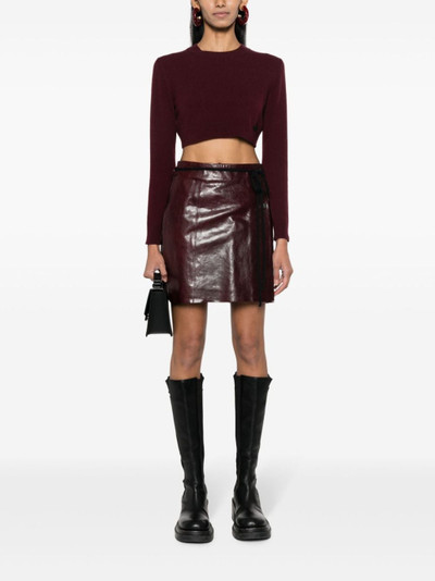 Our Legacy wrap leather miniskirt outlook