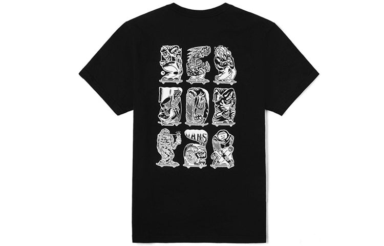 Vans Men's Artist Printed Round Neck Tee Black VN0A4P5FBLK - 2