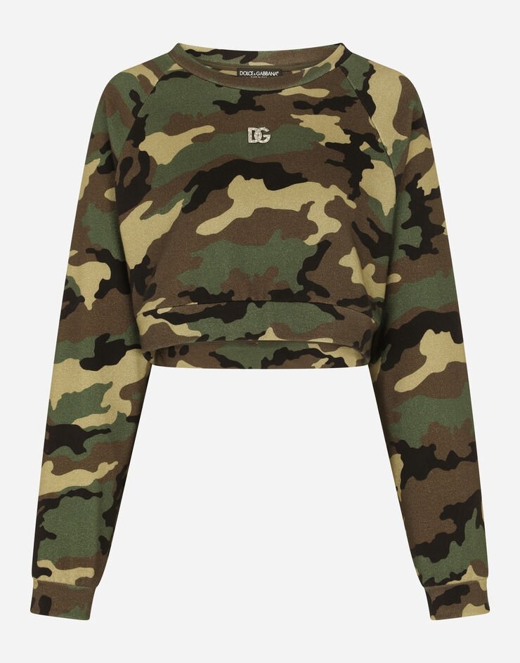 Camouflage-print jersey sweatshirt - 3