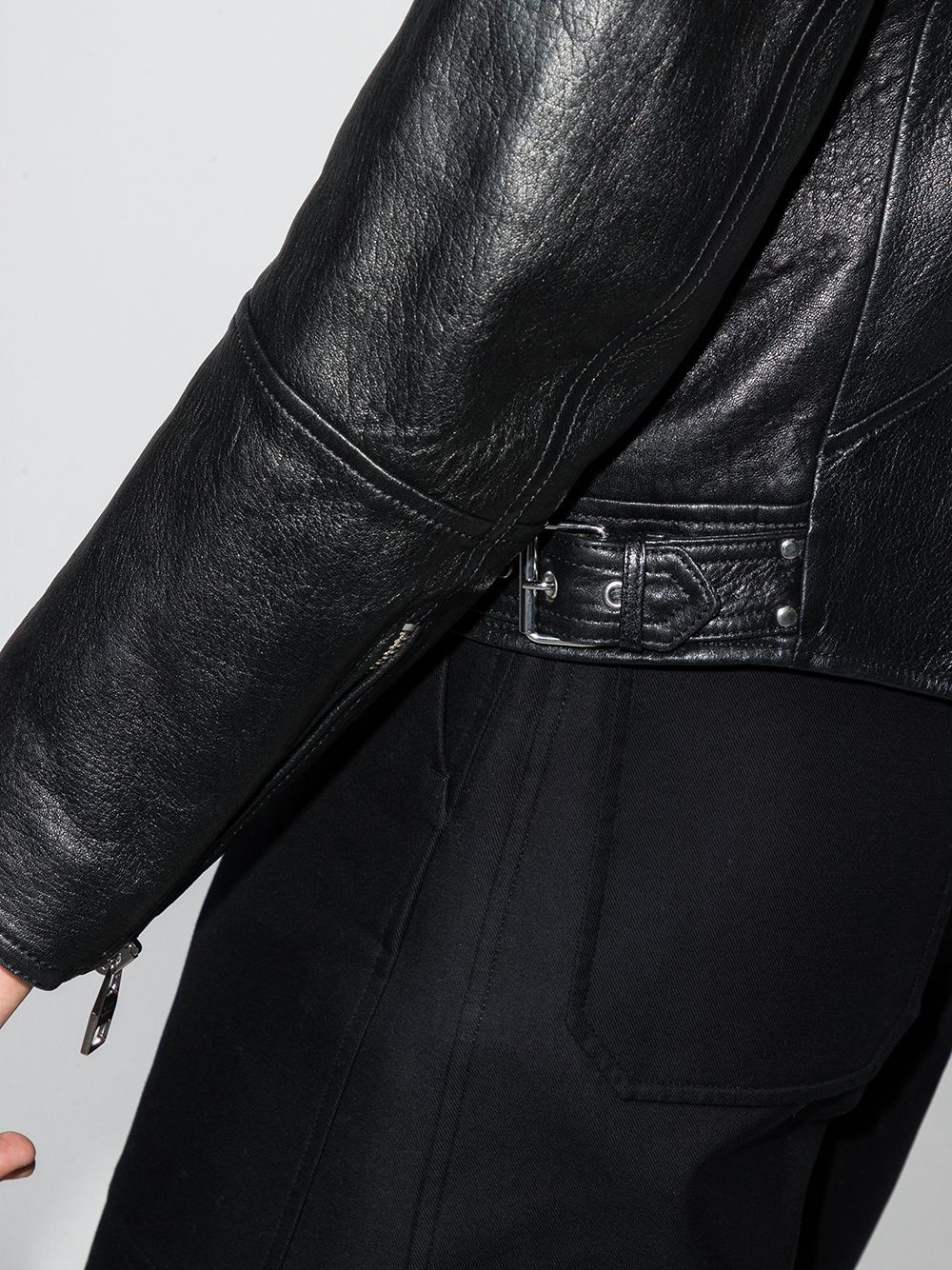leather biker jacket - 4
